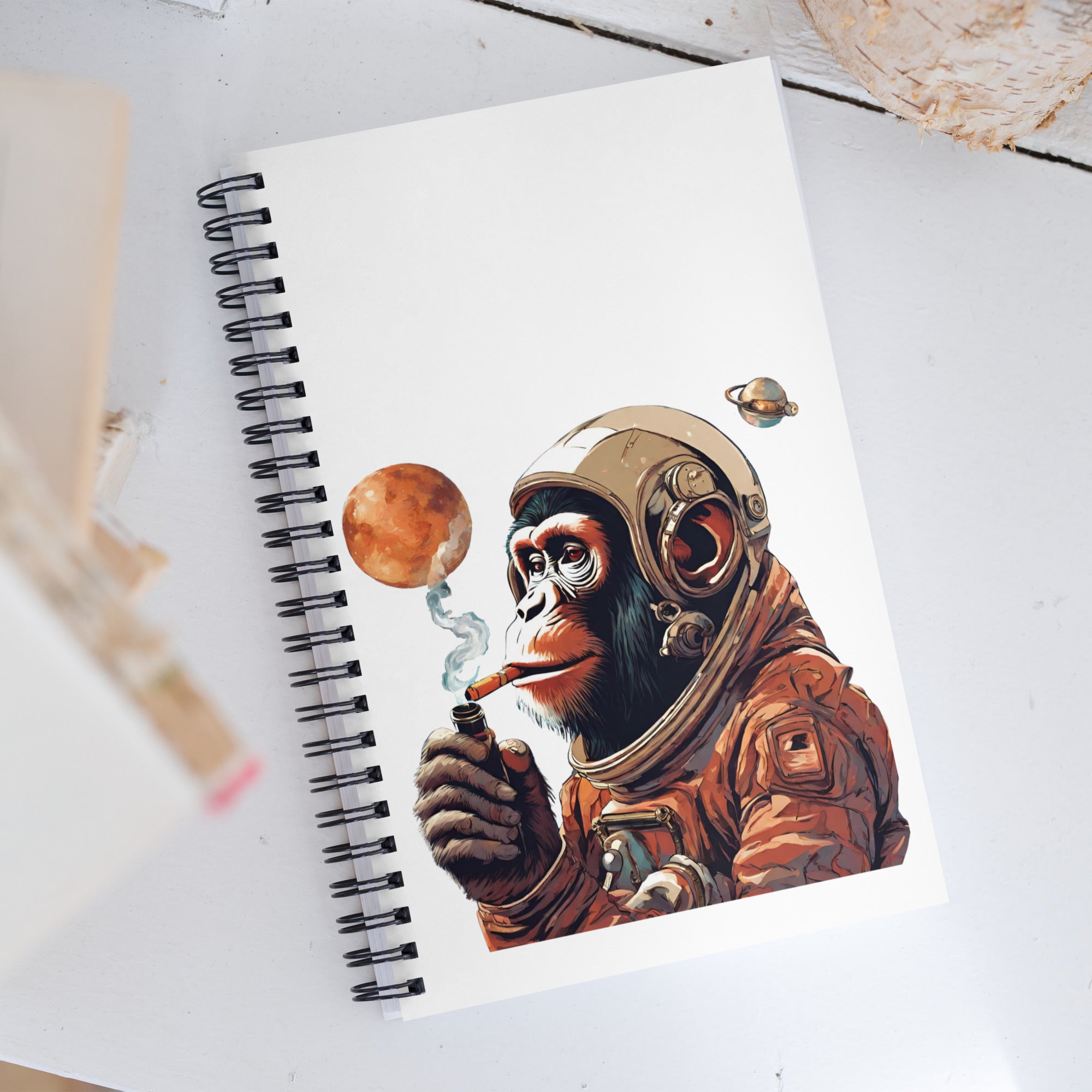 Ape Astronaut Spiral Notebook