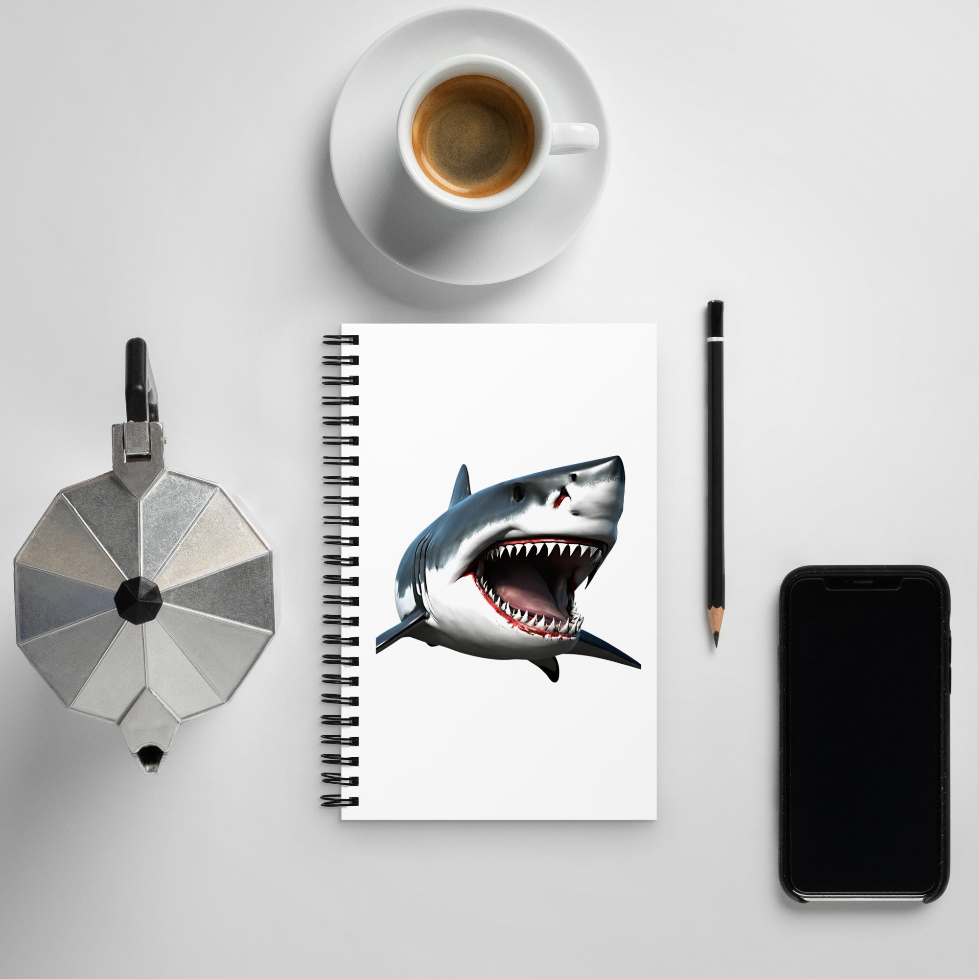 Great White Bite Spiral Notebook