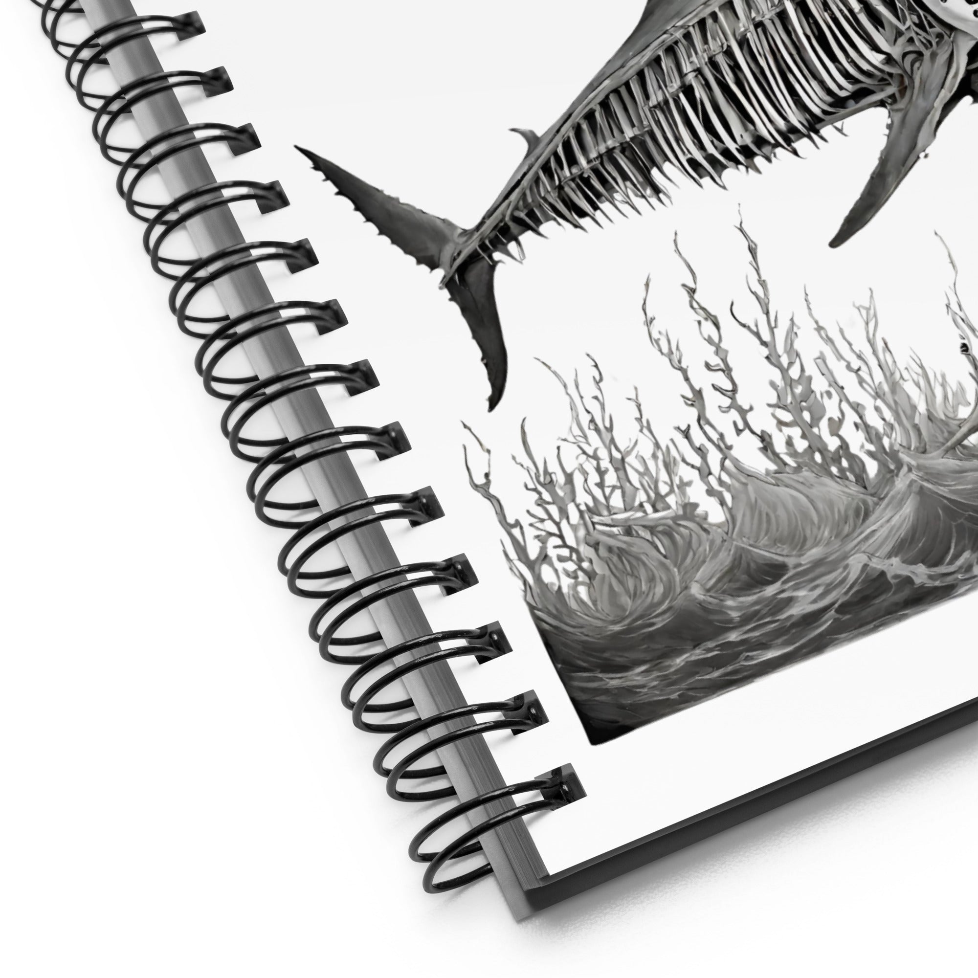 Skeleton Shark Spiral Notebook