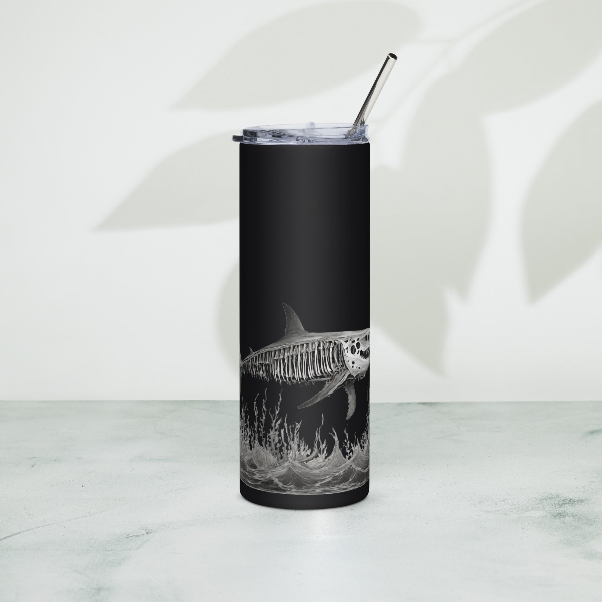 Skeleton Shark Stainless Steel Tumbler