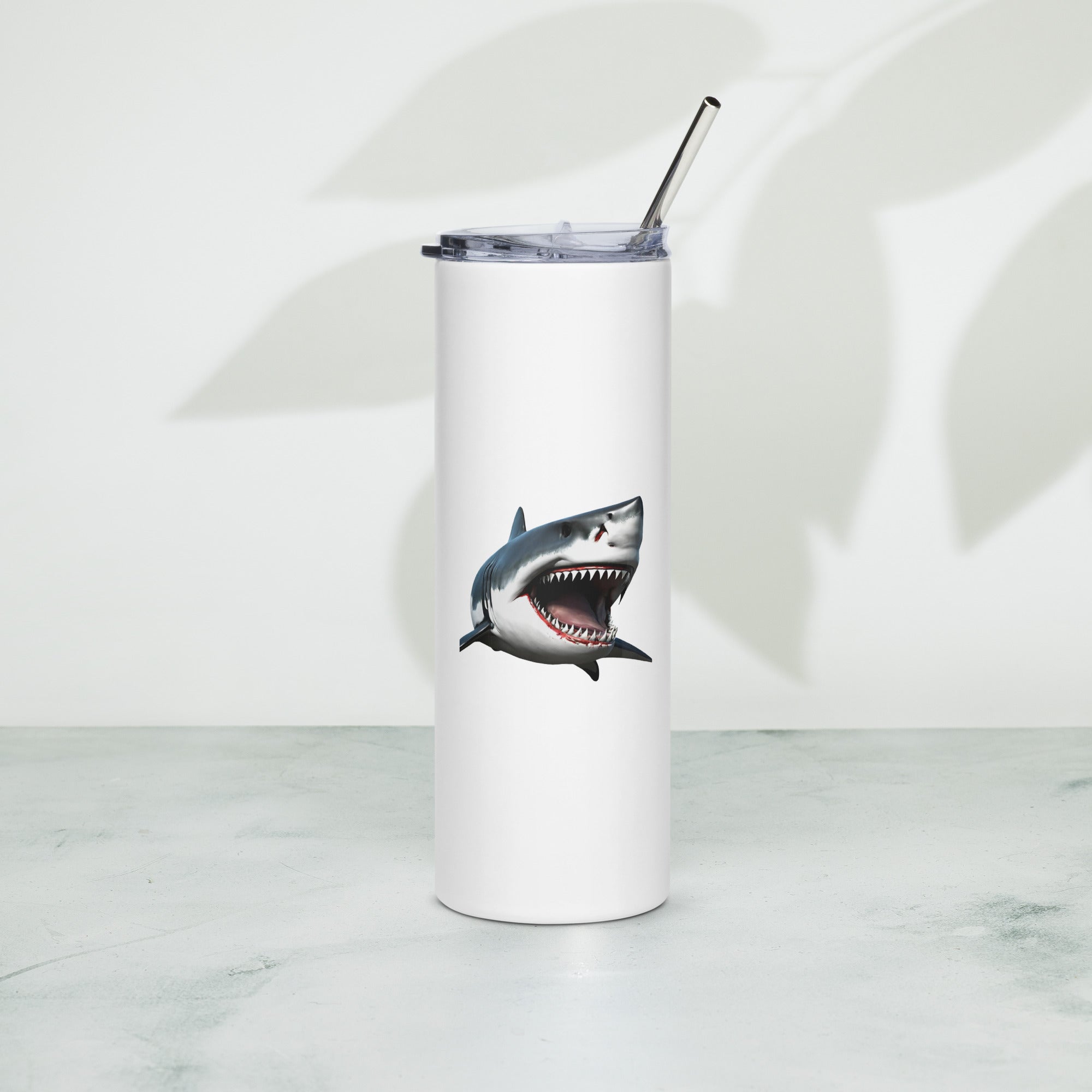 Great White Bite Stainless Steel Tumbler