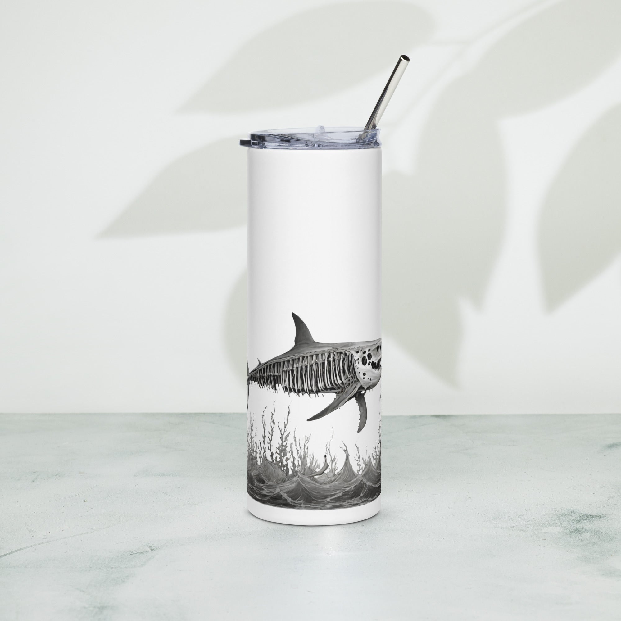 Skeleton Shark Stainless Steel Tumbler