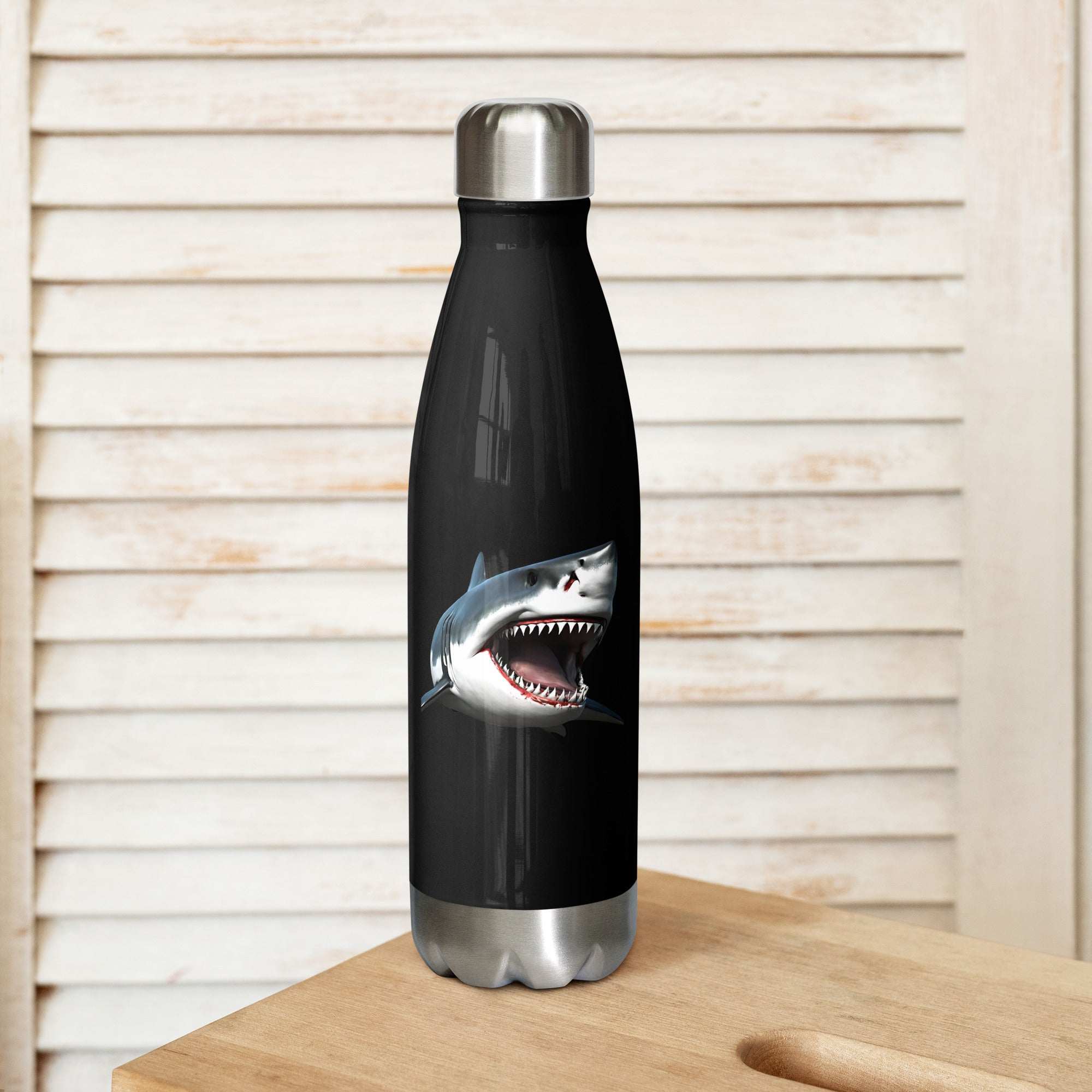 Great White Bite Stainless Steel Water Bottle