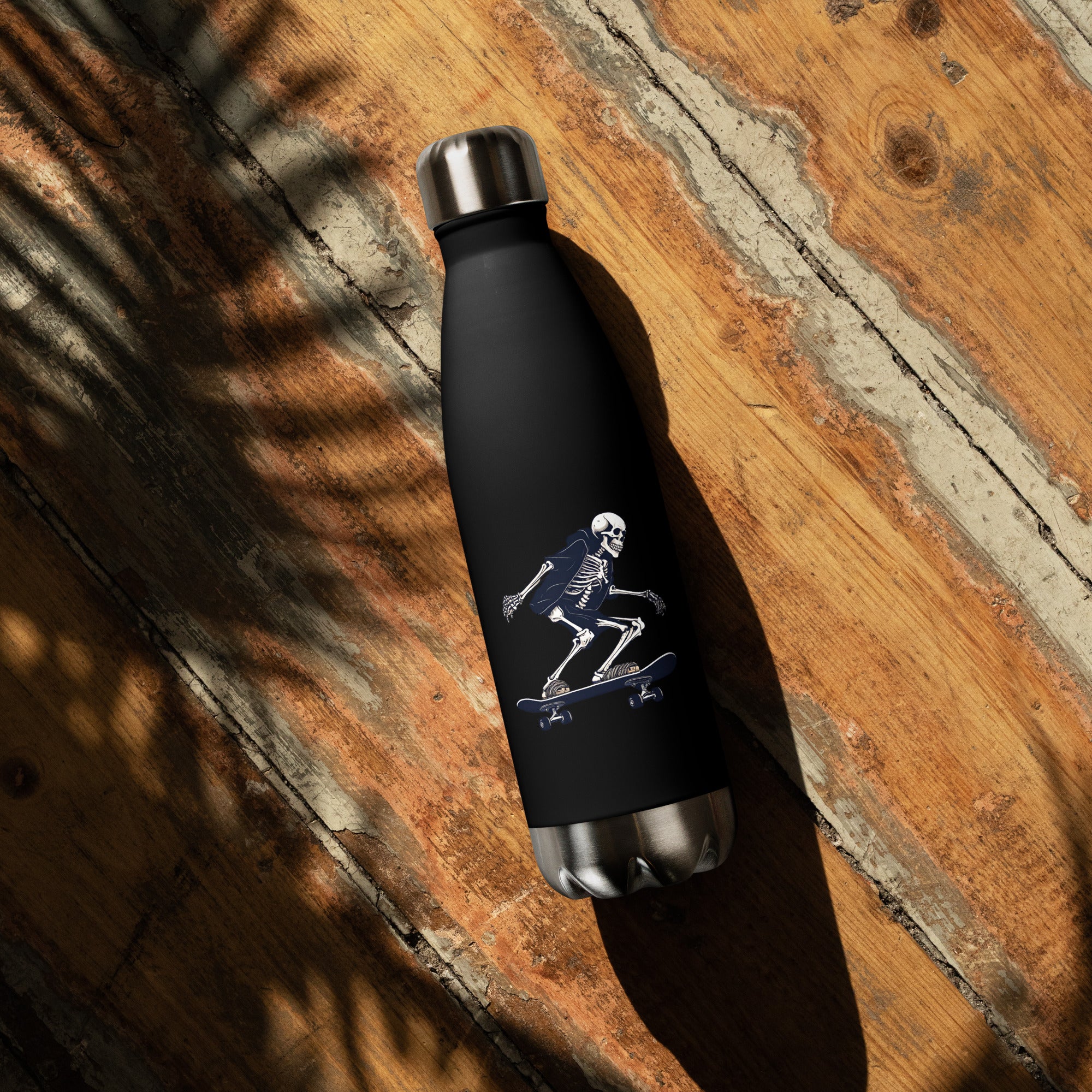 Skateboarding Skeleton Stainless Steel Water Bottle