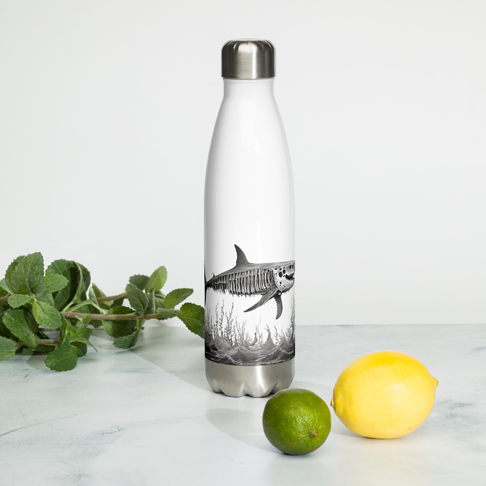 Skeleton Shark Stainless Steel Water Bottle