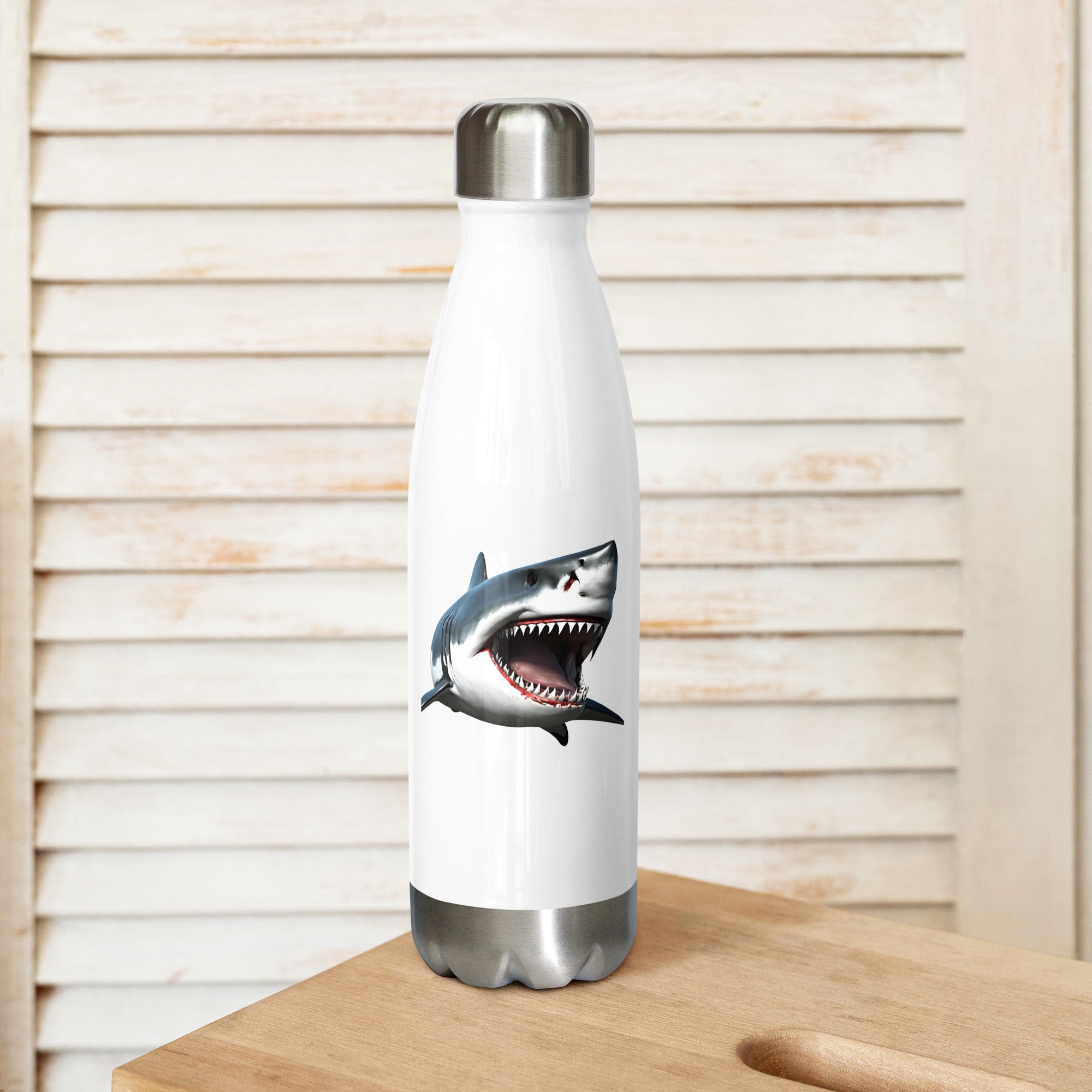 Great White Bite Stainless Steel Water Bottle