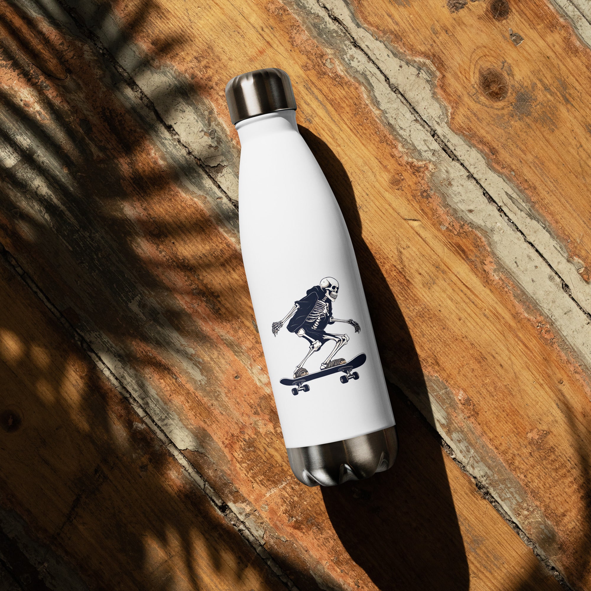 Skateboarding Skeleton Stainless Steel Water Bottle