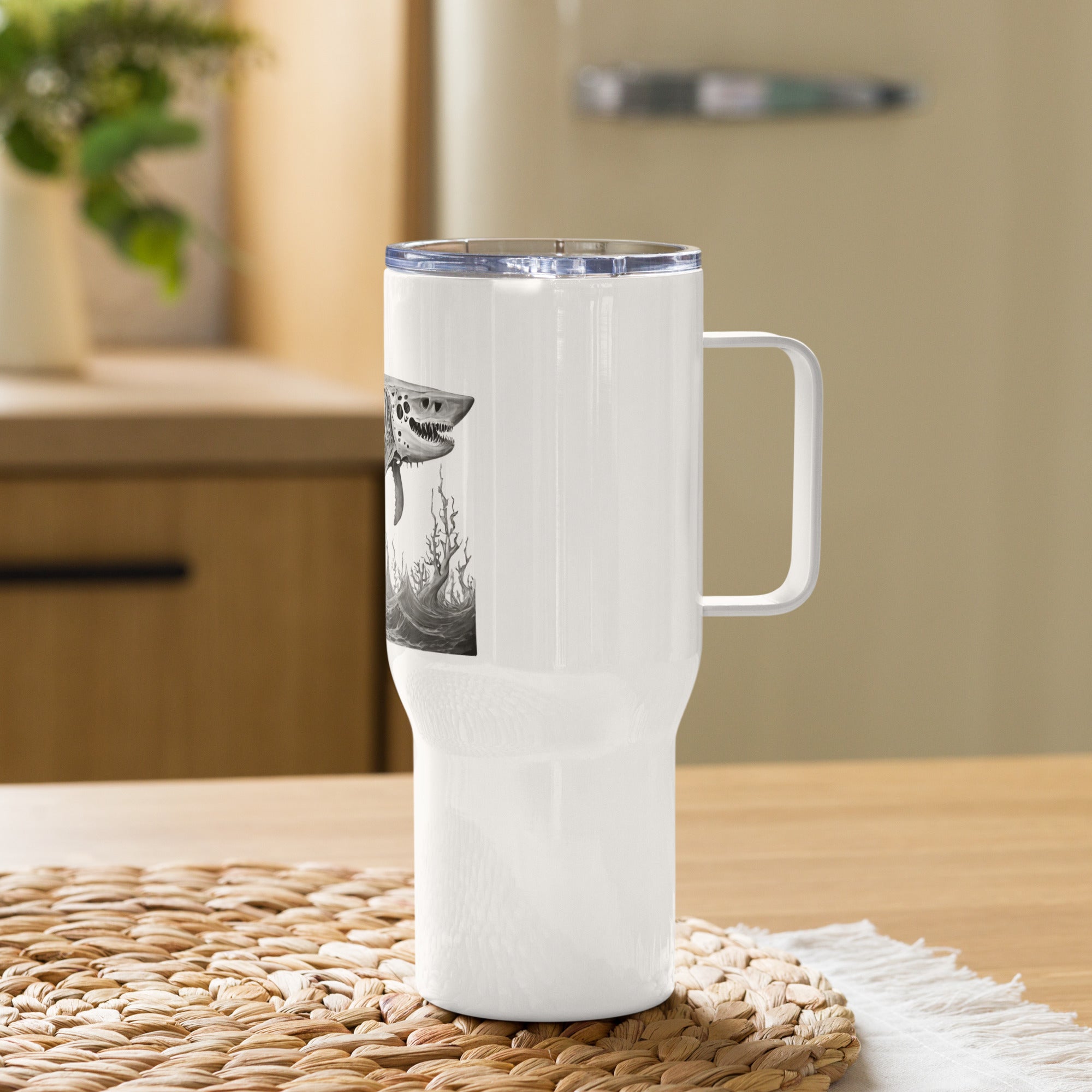 Skeleton Shark Travel Mug