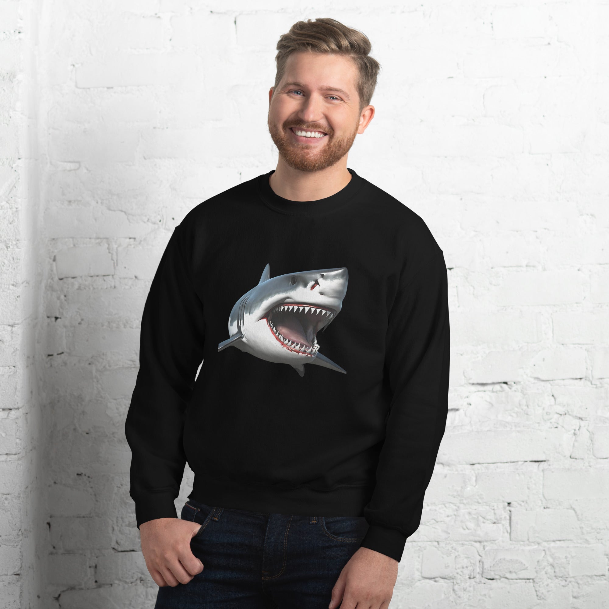 Great White Bite Men's Sweatshirt