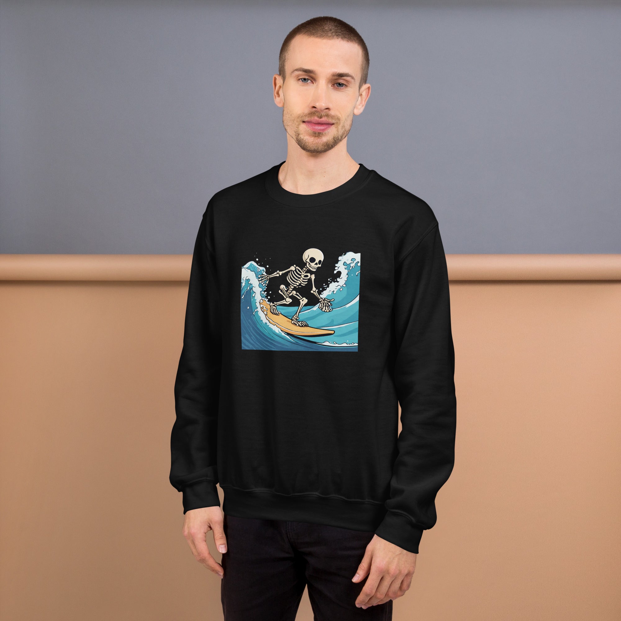 Surfing Skeleton Men's Sweatshirt