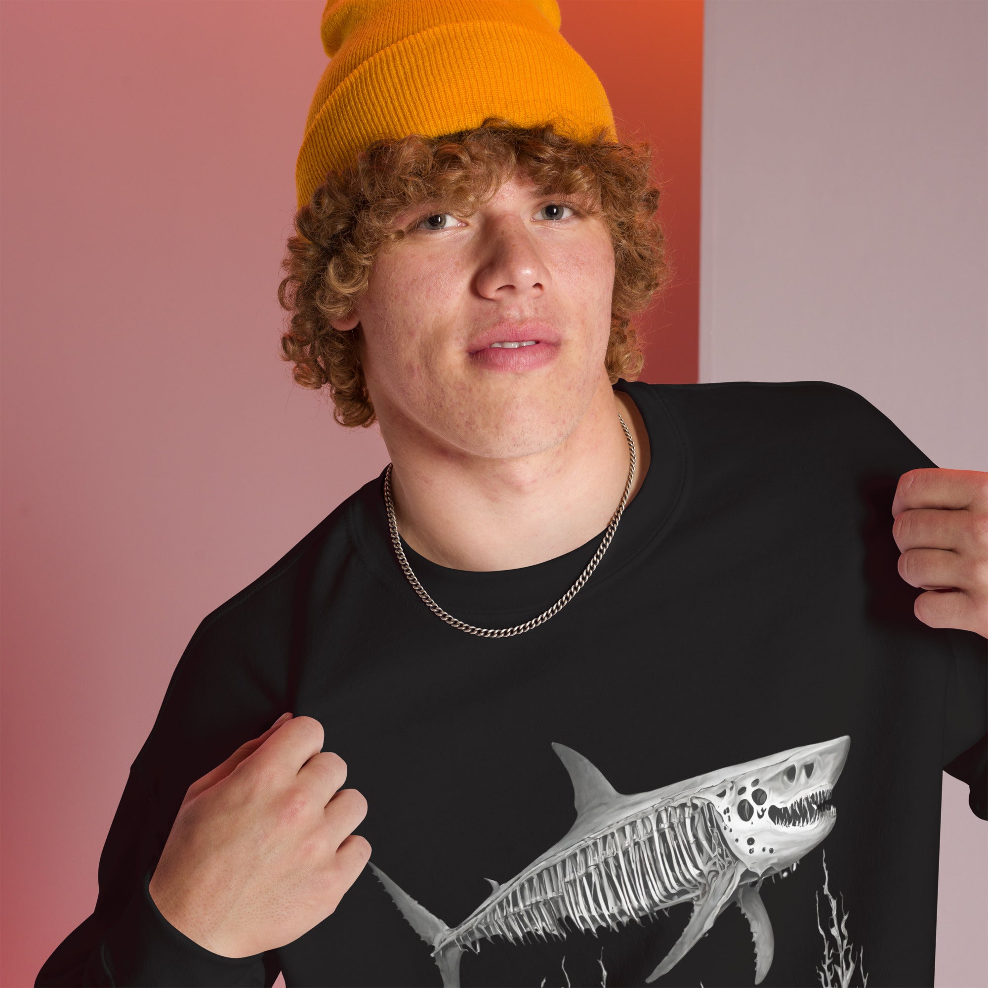 Skeleton Shark Men's Sweatshirt