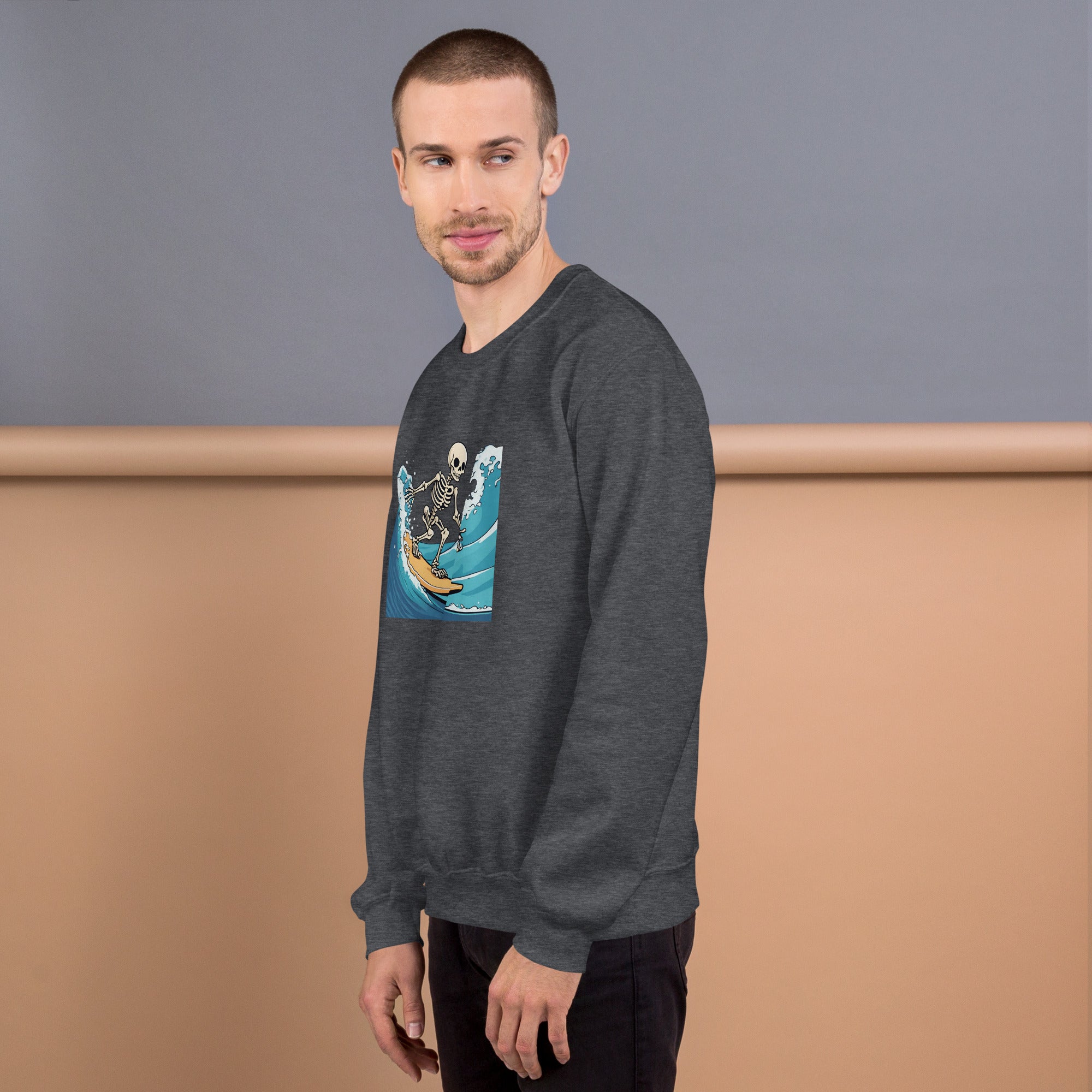 Surfing Skeleton Men's Sweatshirt