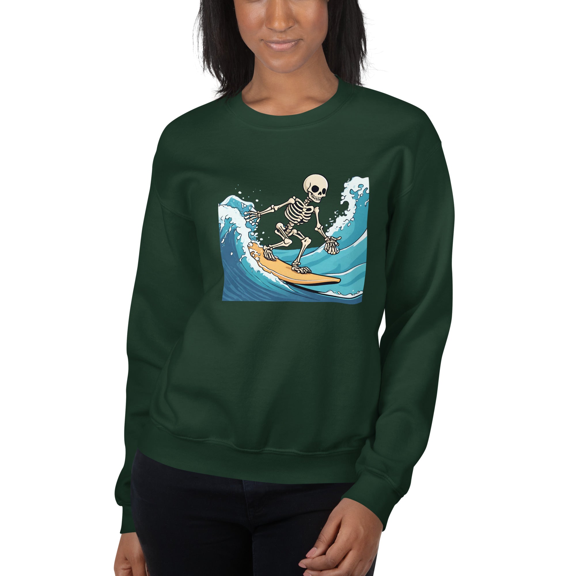 Surfing Skeleton Women's Sweatshirt