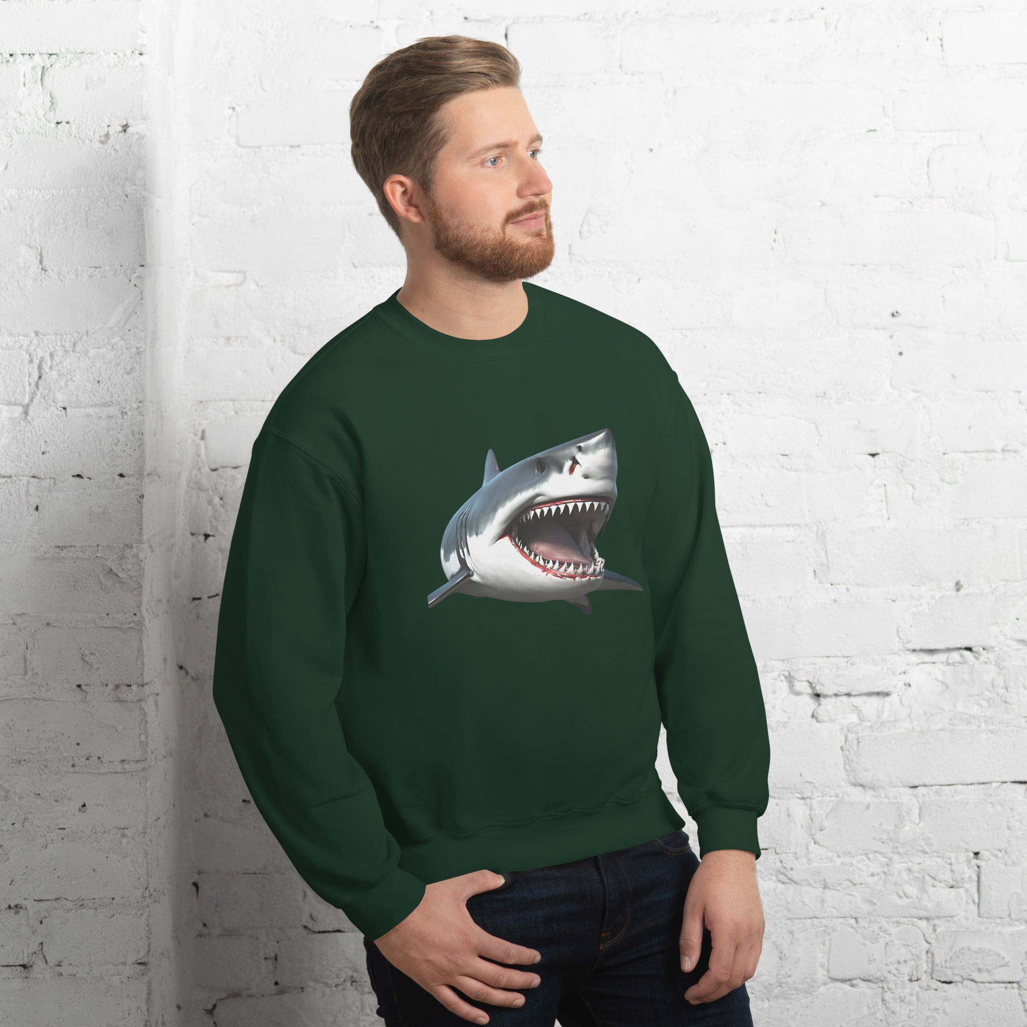 Great White Bite Men's Sweatshirt