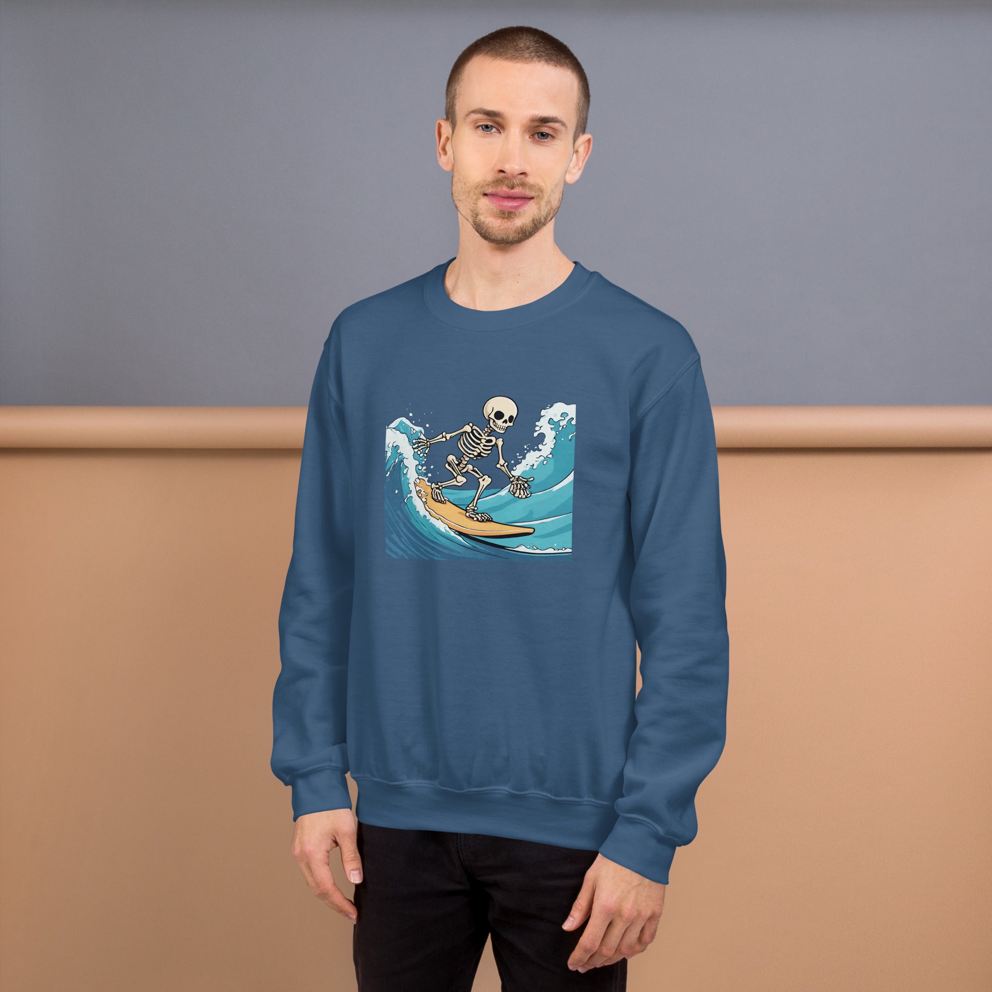 Surfing Skeleton Men's Sweatshirt