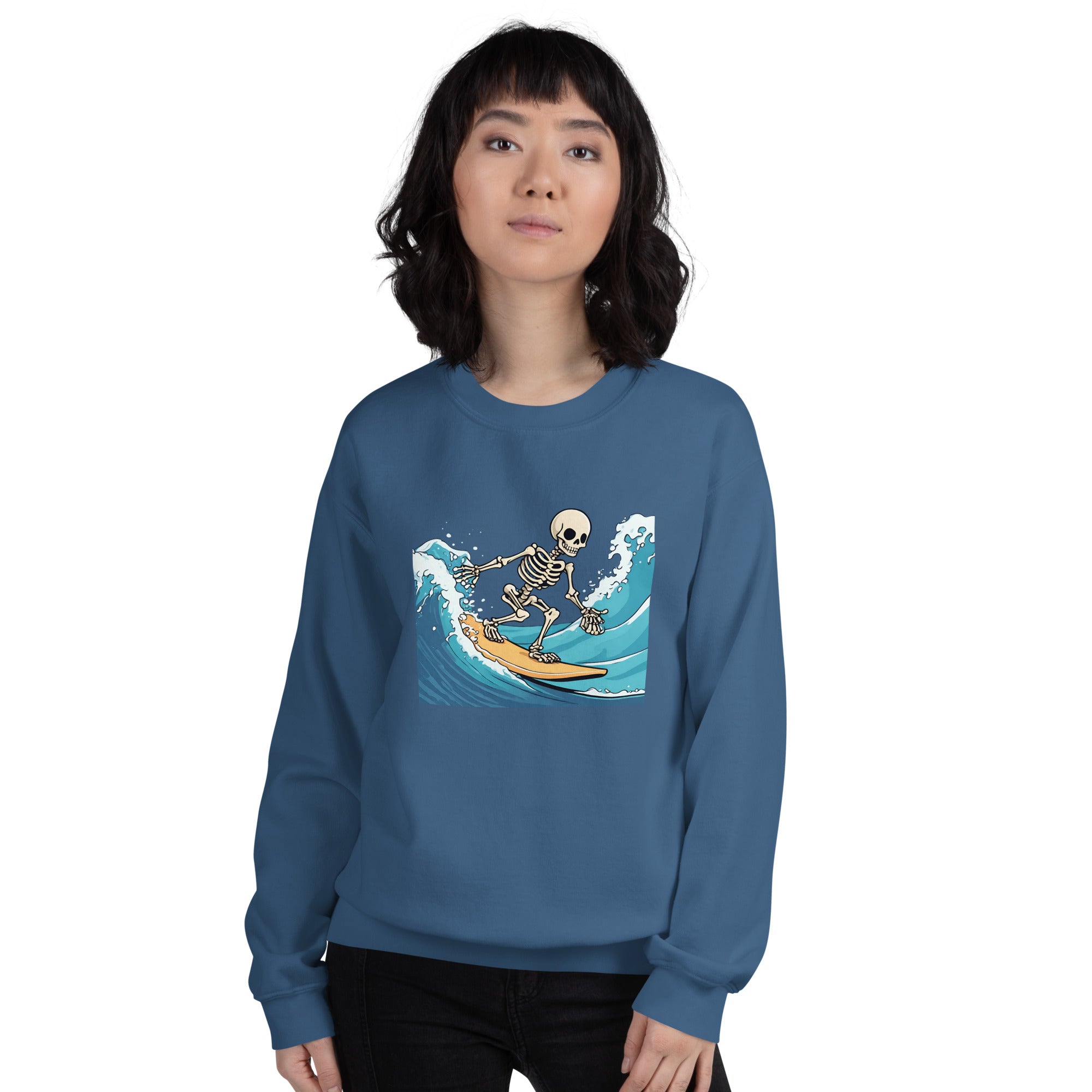 Surfing Skeleton Women's Sweatshirt