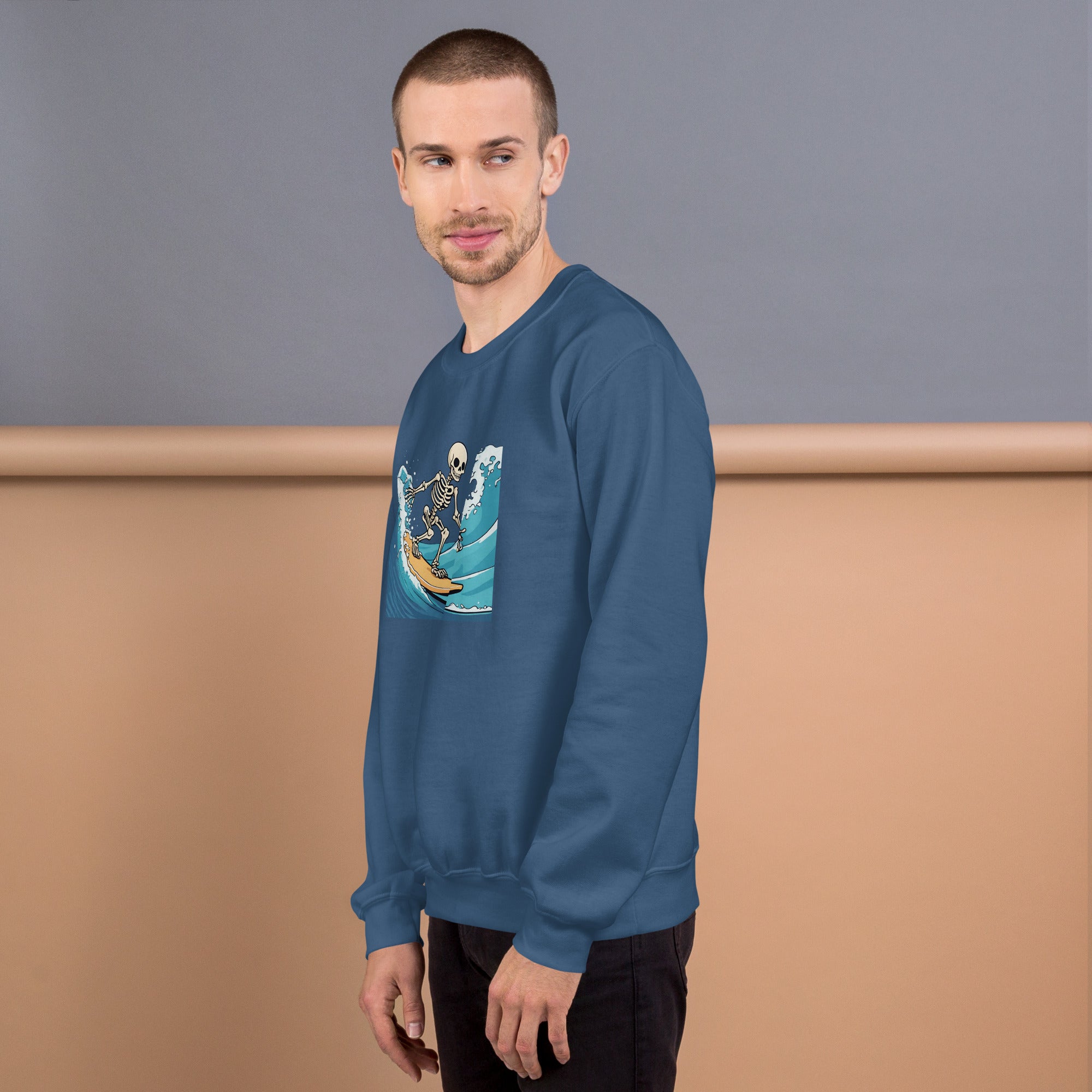 Surfing Skeleton Men's Sweatshirt