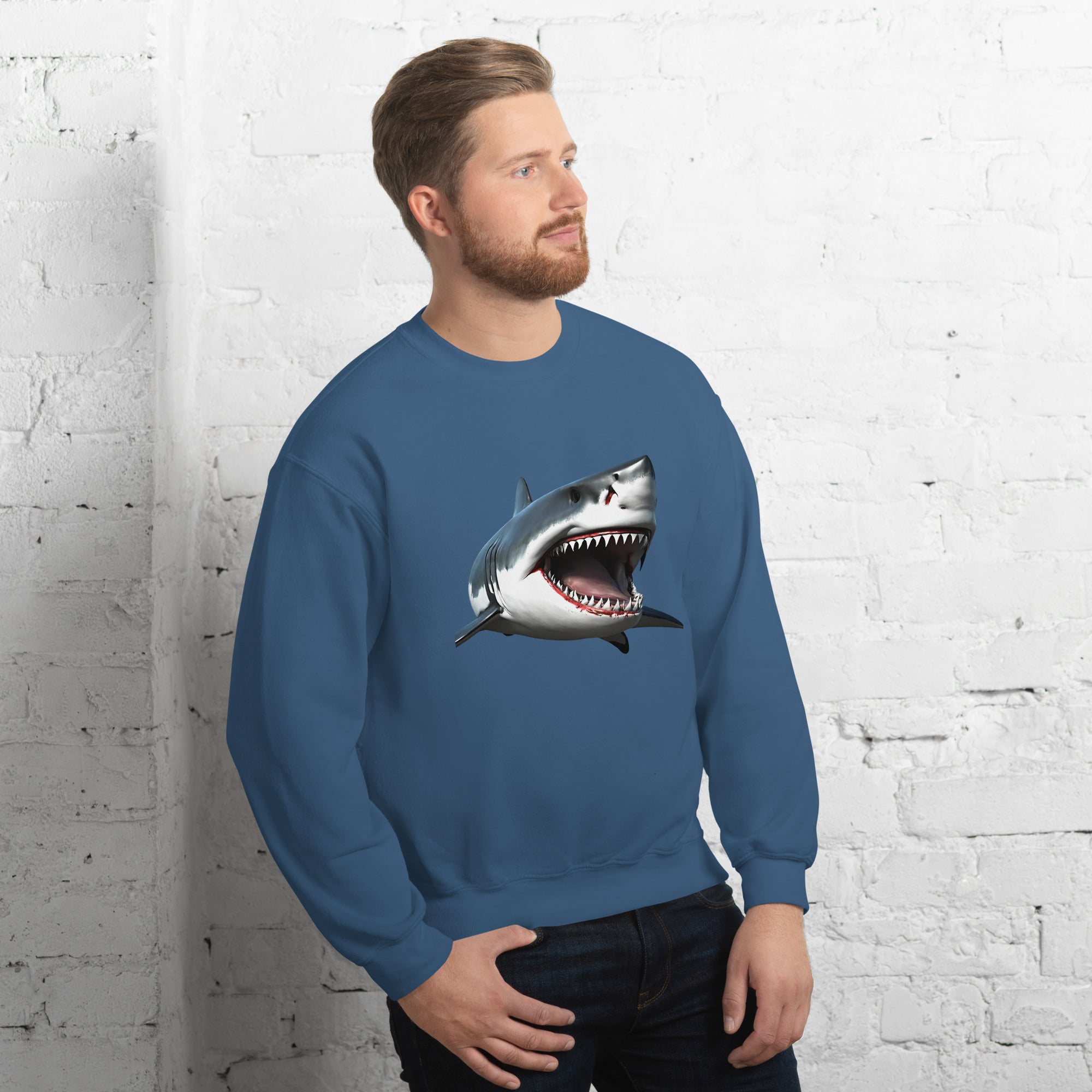 Great White Bite Men's Sweatshirt