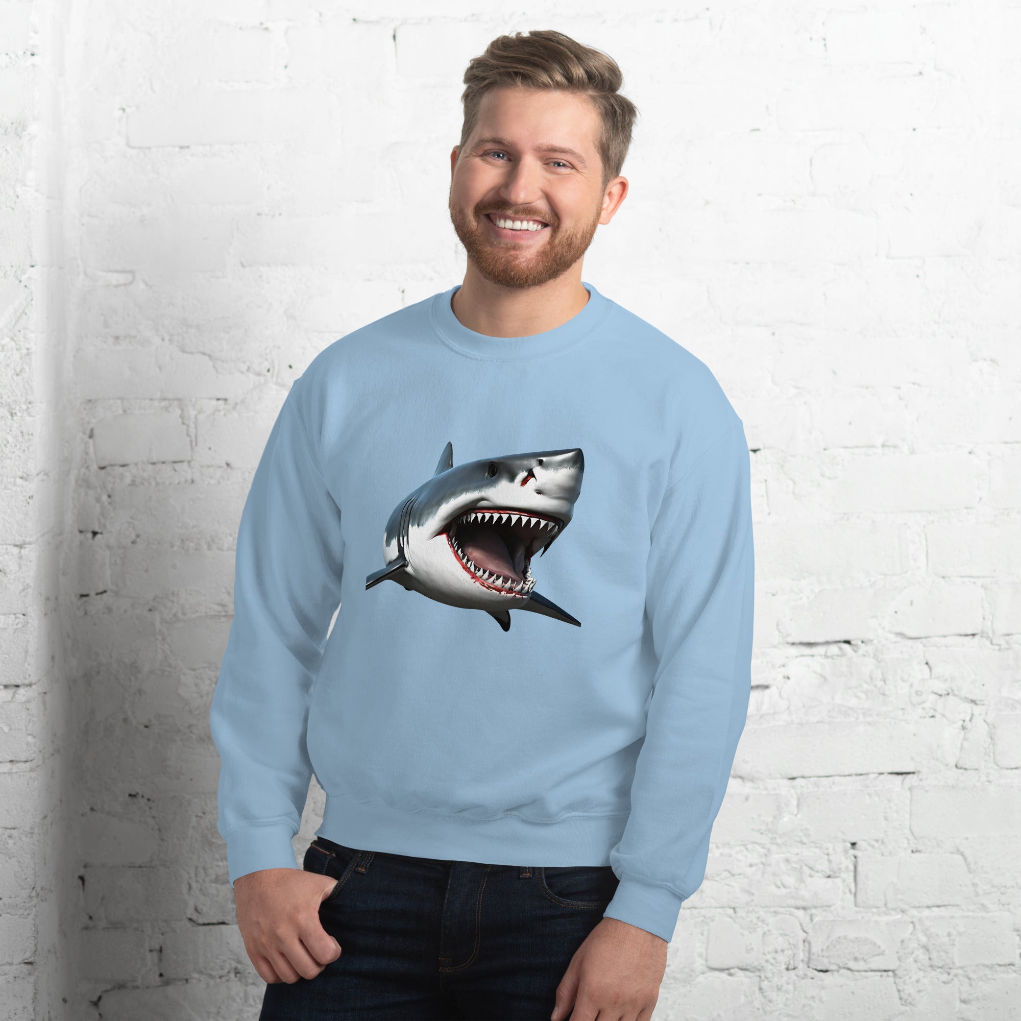 Great White Bite Men's Sweatshirt