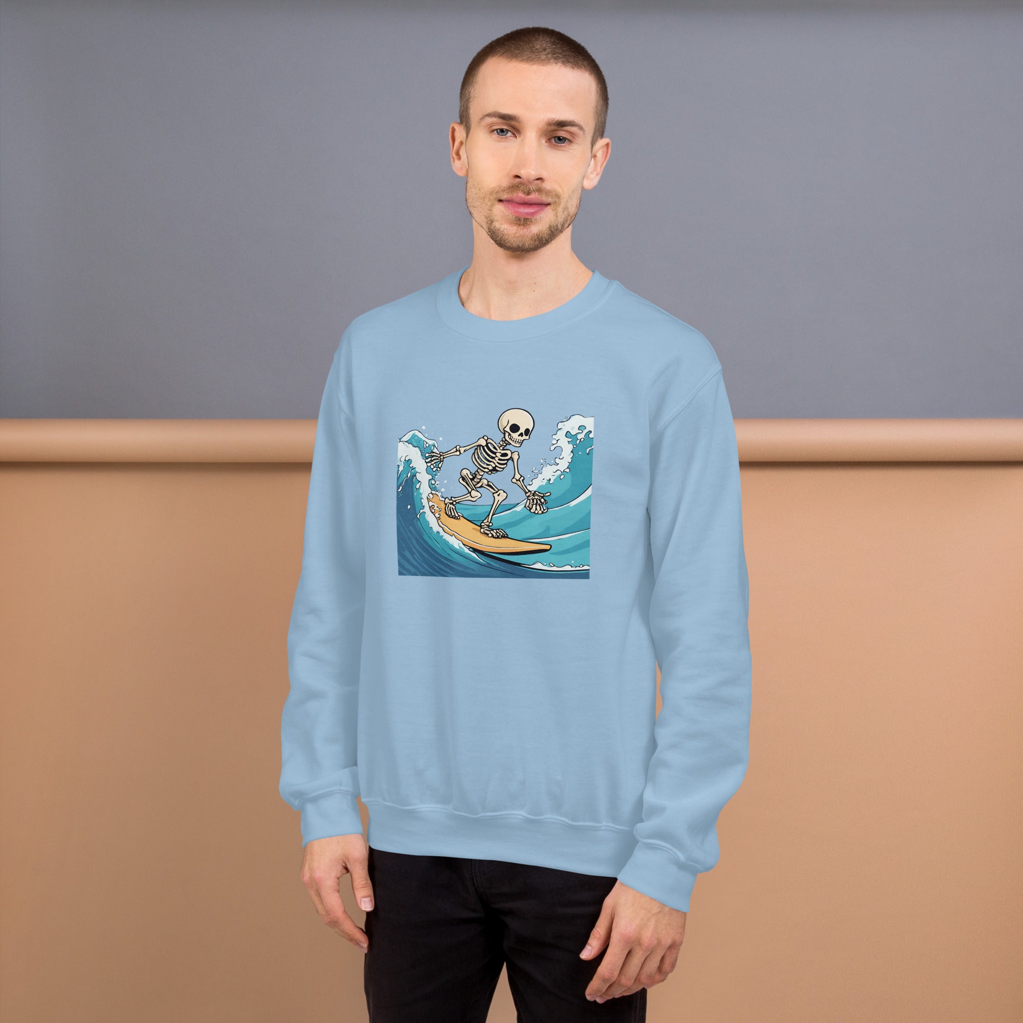 Surfing Skeleton Men's Sweatshirt