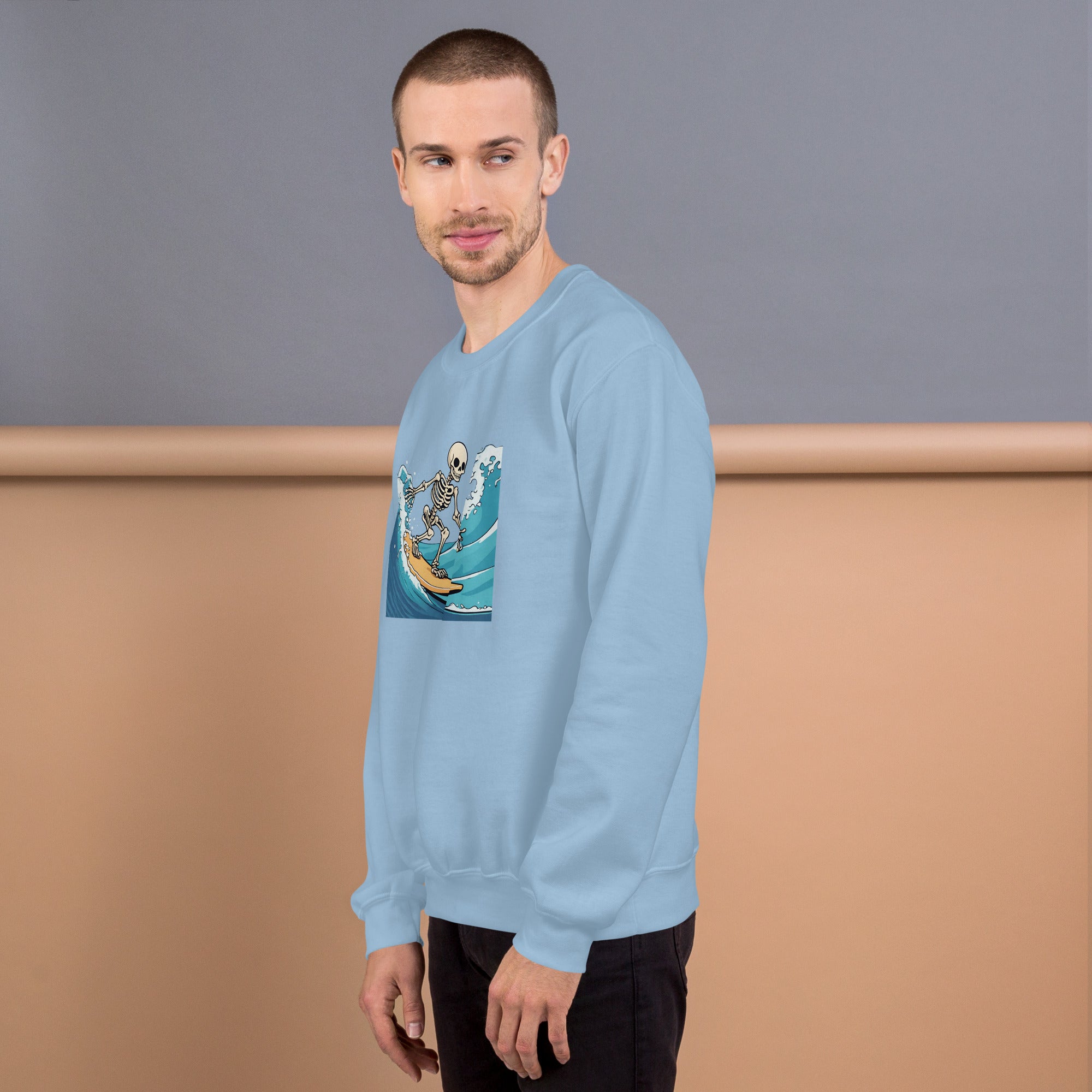 Surfing Skeleton Men's Sweatshirt