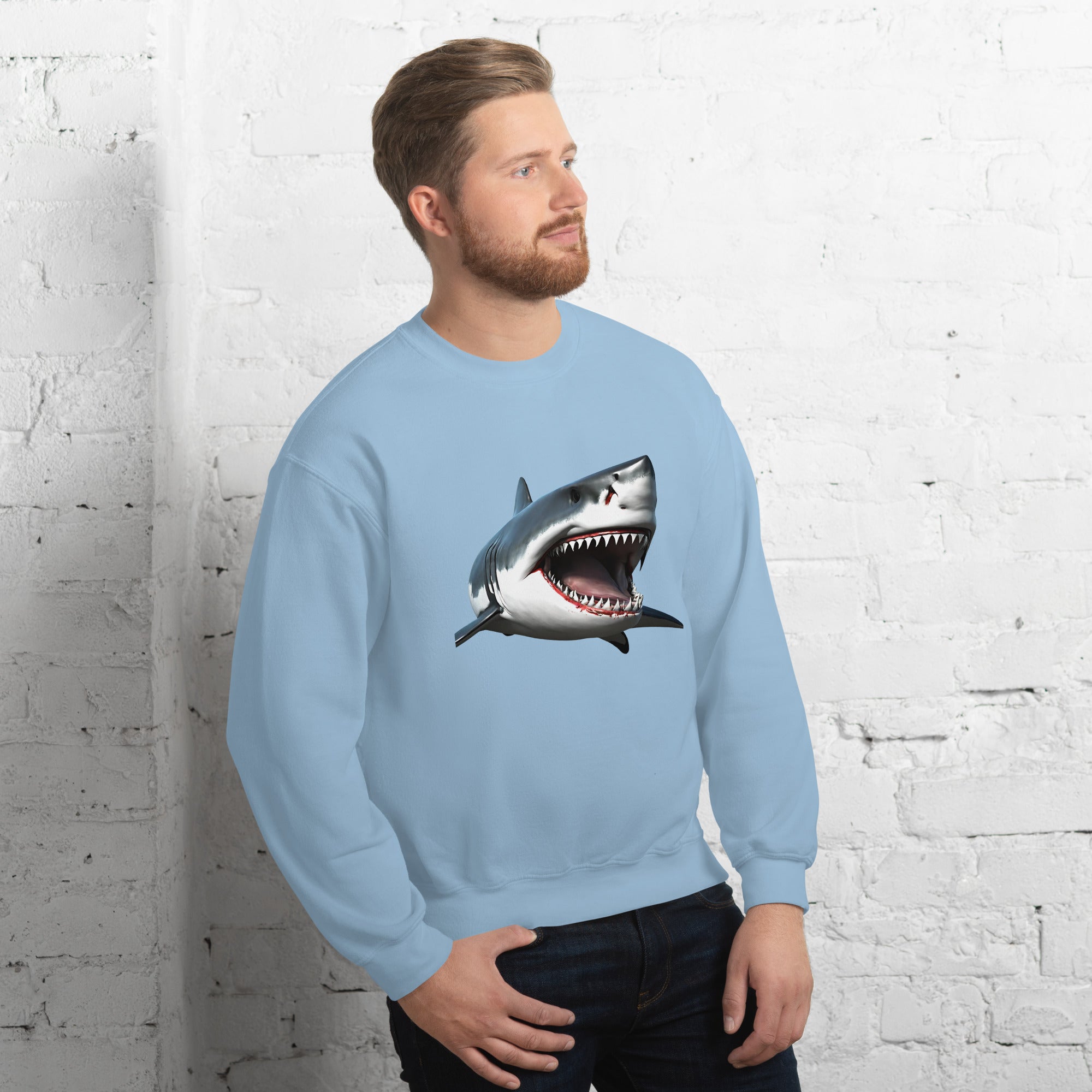 Great White Bite Men's Sweatshirt