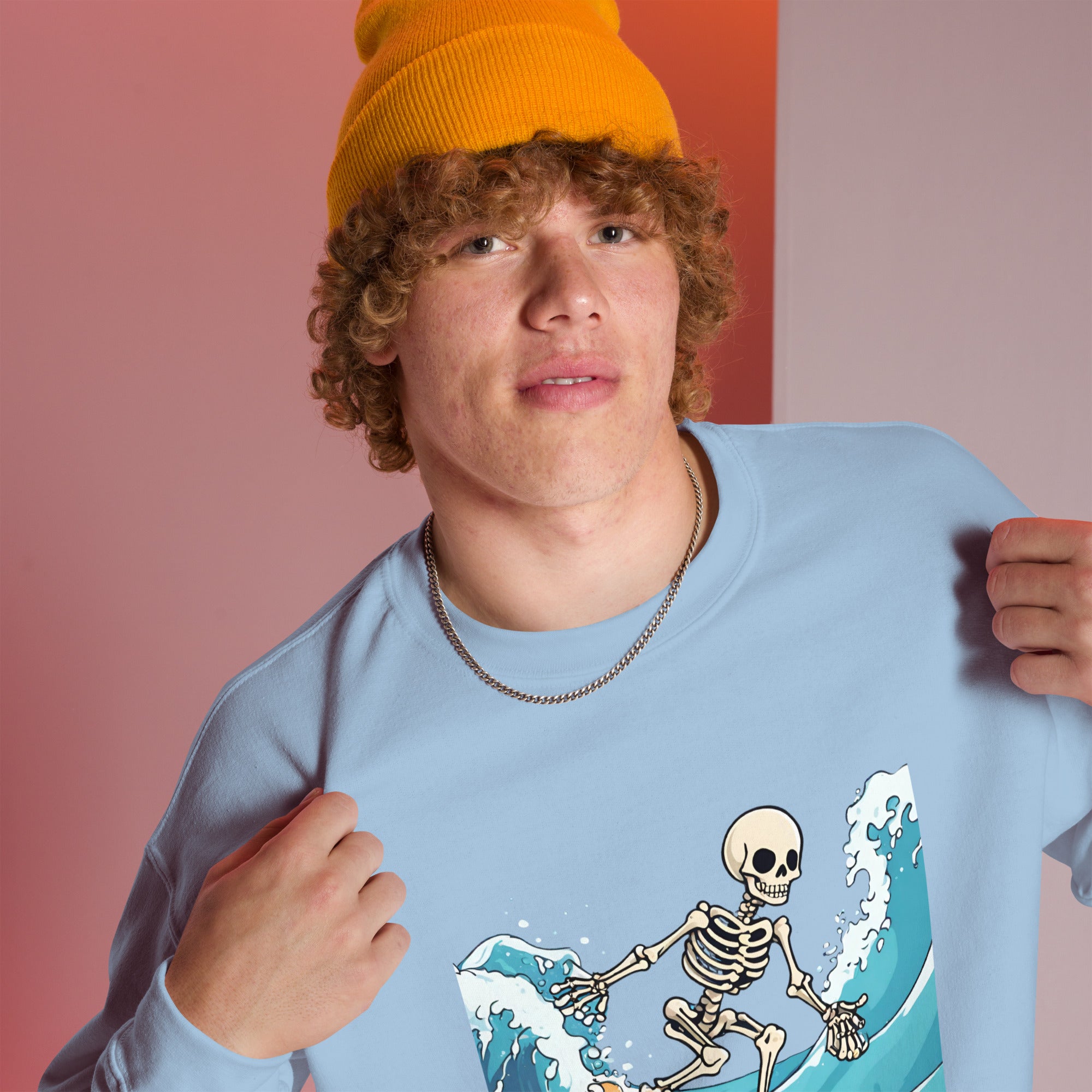 Surfing Skeleton Men's Sweatshirt