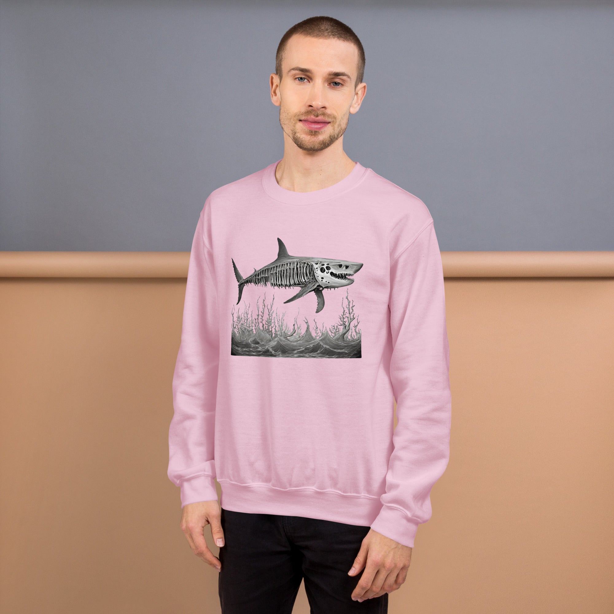 Skeleton Shark Men's Sweatshirt