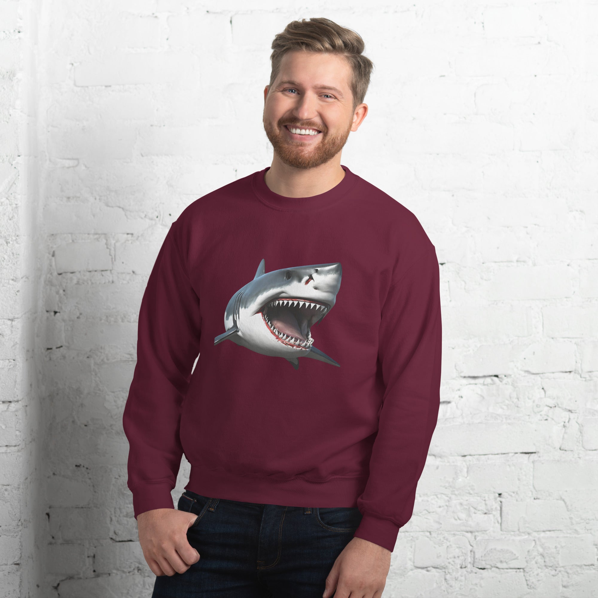 Great White Bite Men's Sweatshirt