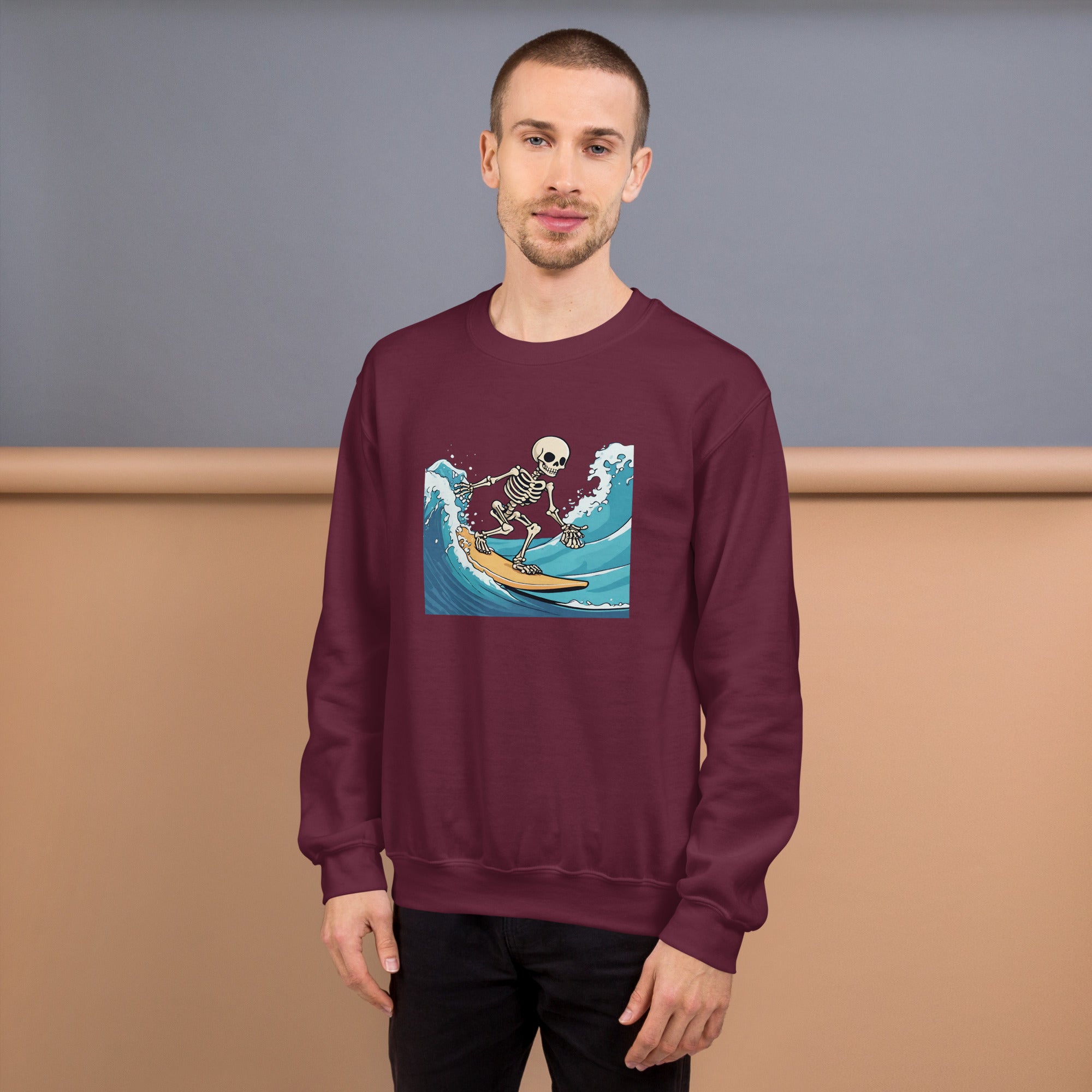 Surfing Skeleton Men's Sweatshirt