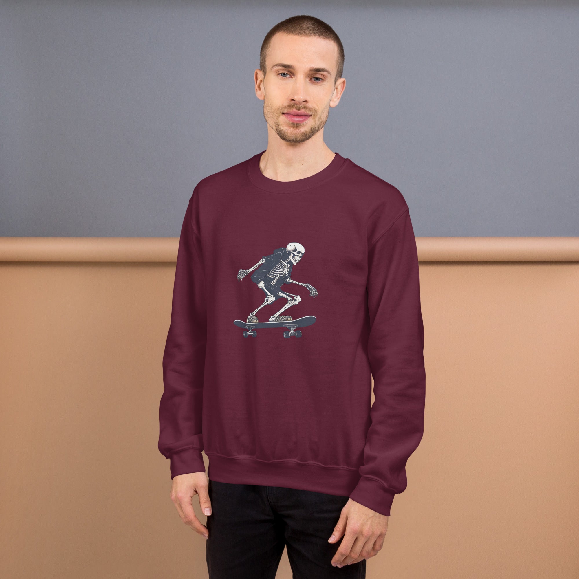 Skateboarding Skeleton Men's Sweatshirt