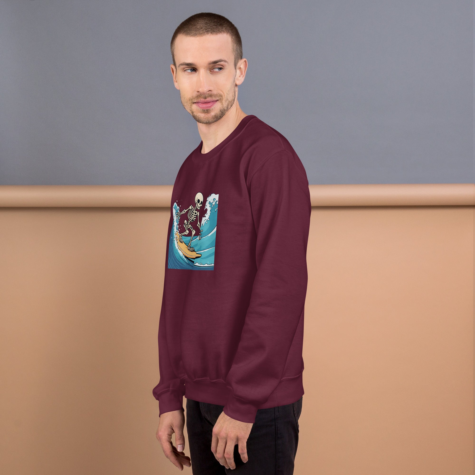 Surfing Skeleton Men's Sweatshirt