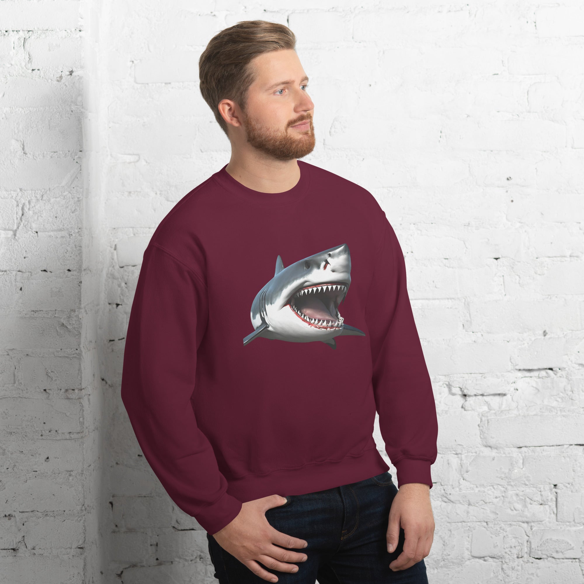 Great White Bite Men's Sweatshirt