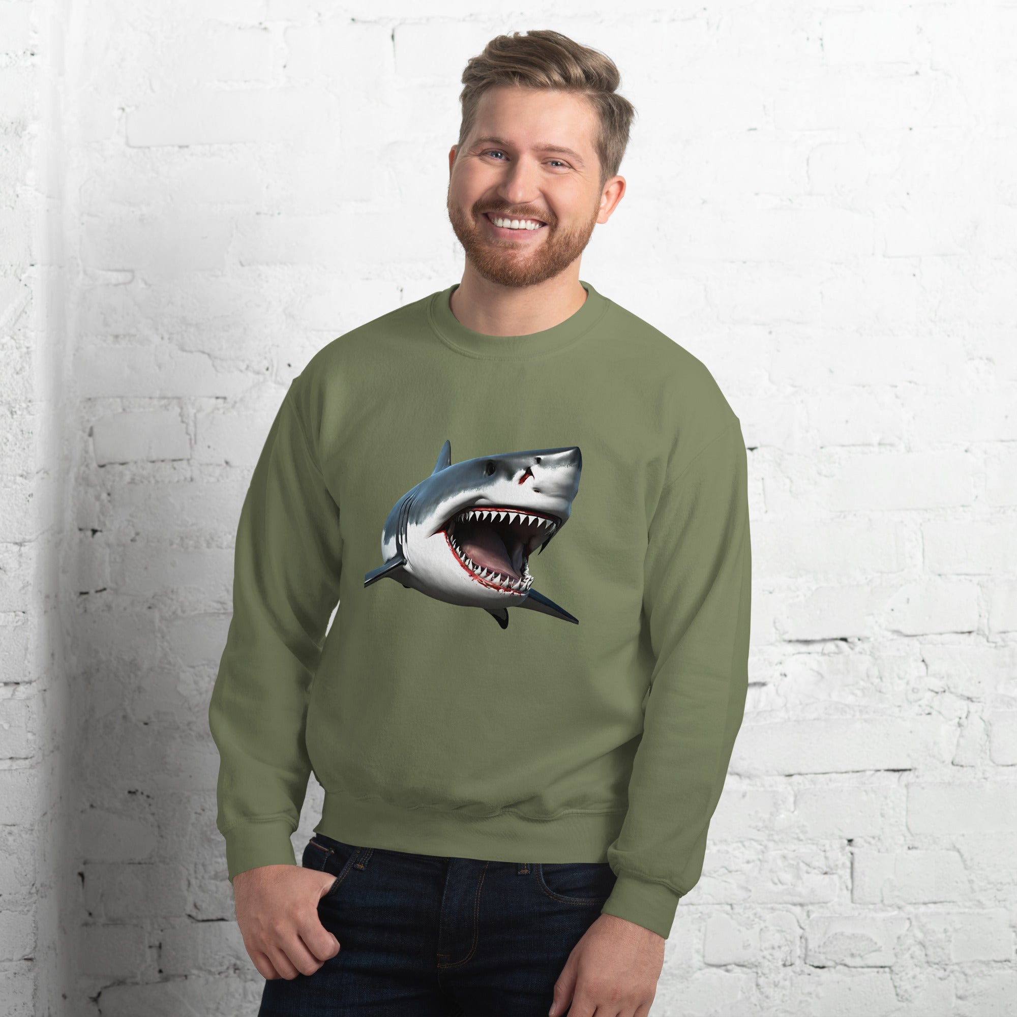 Great White Bite Men's Sweatshirt