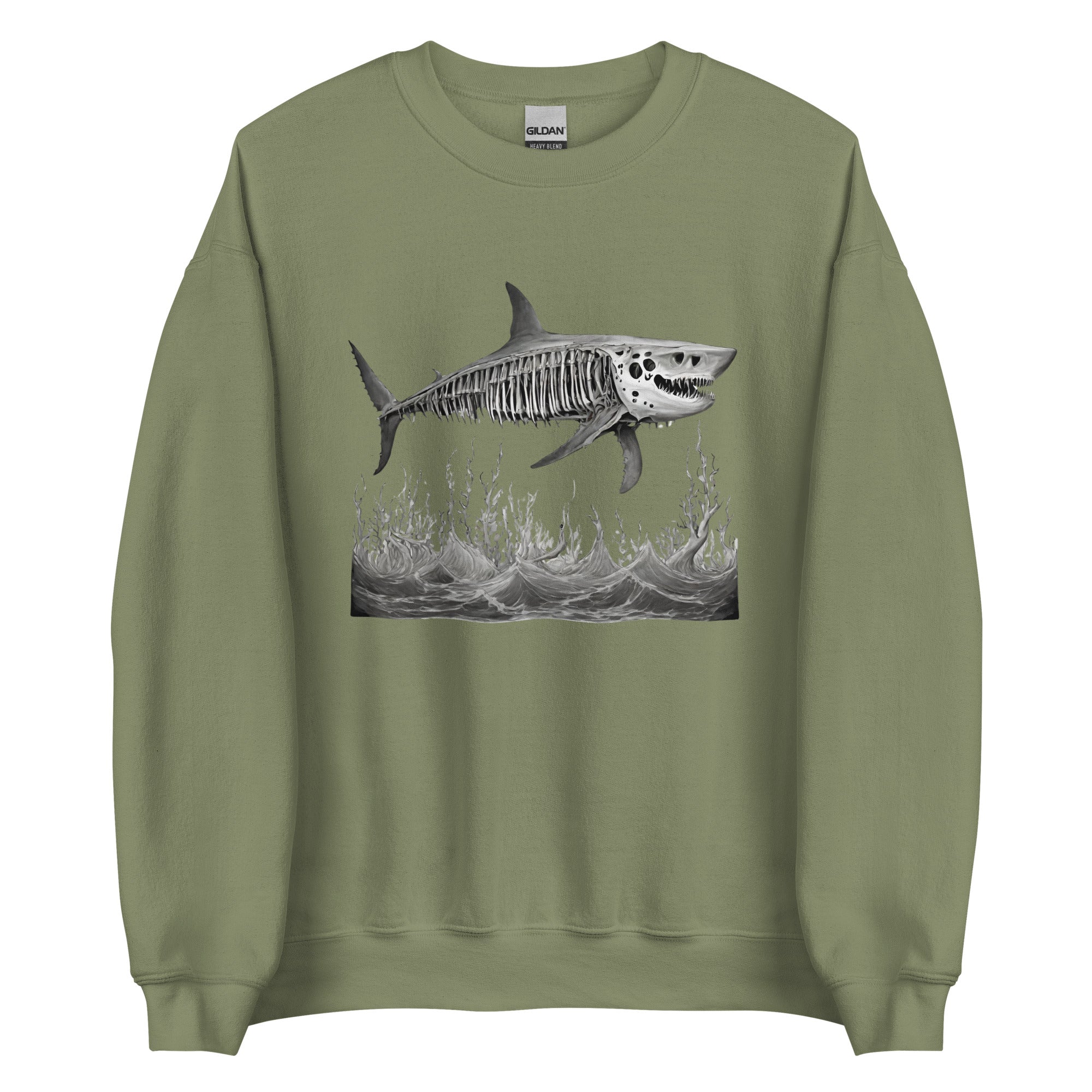 Skeleton Shark Men's Sweatshirt