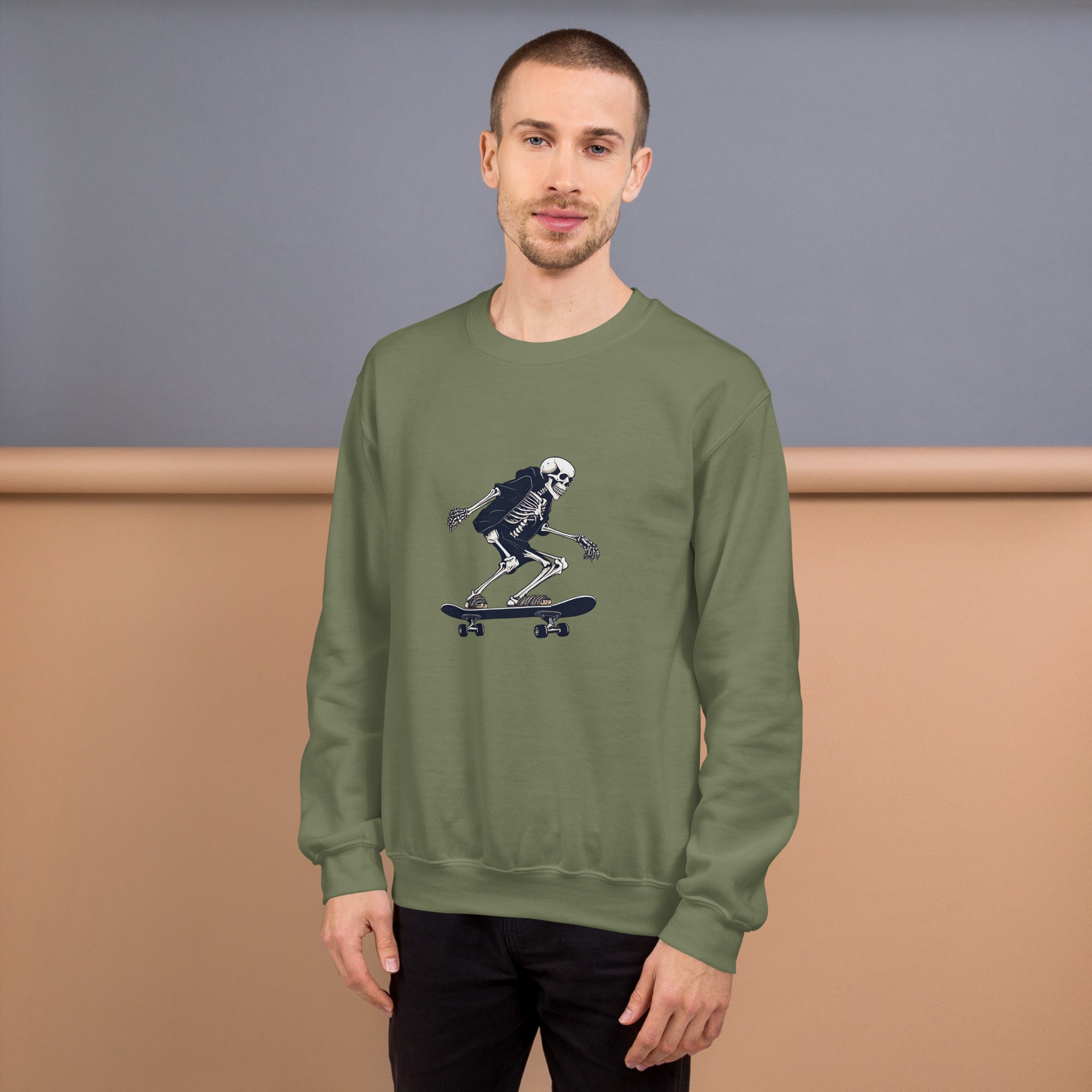 Skateboarding Skeleton Men's Sweatshirt