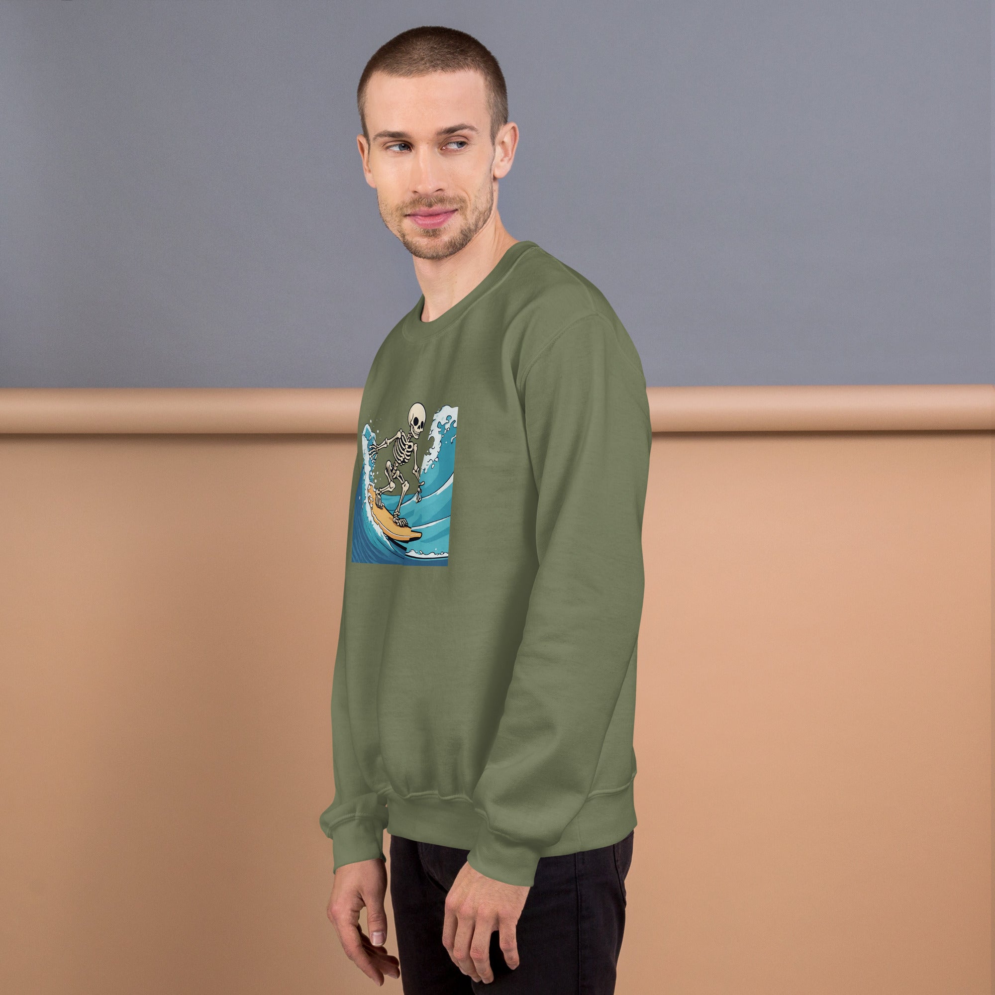 Surfing Skeleton Men's Sweatshirt