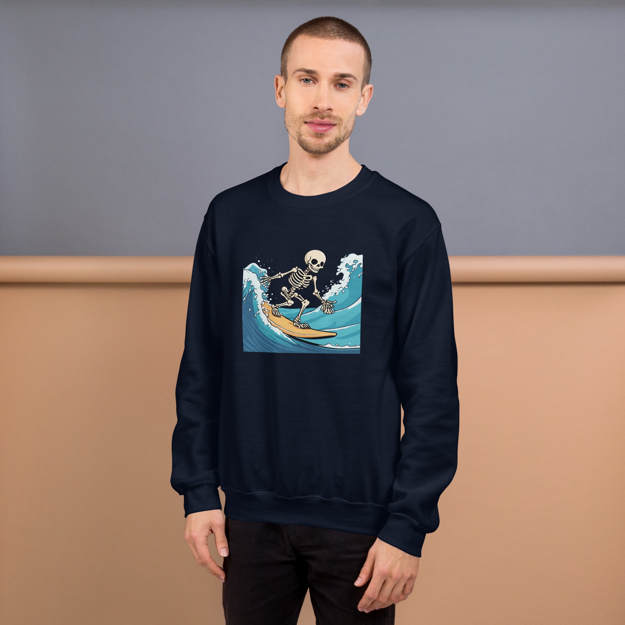 Surfing Skeleton Men's Sweatshirt