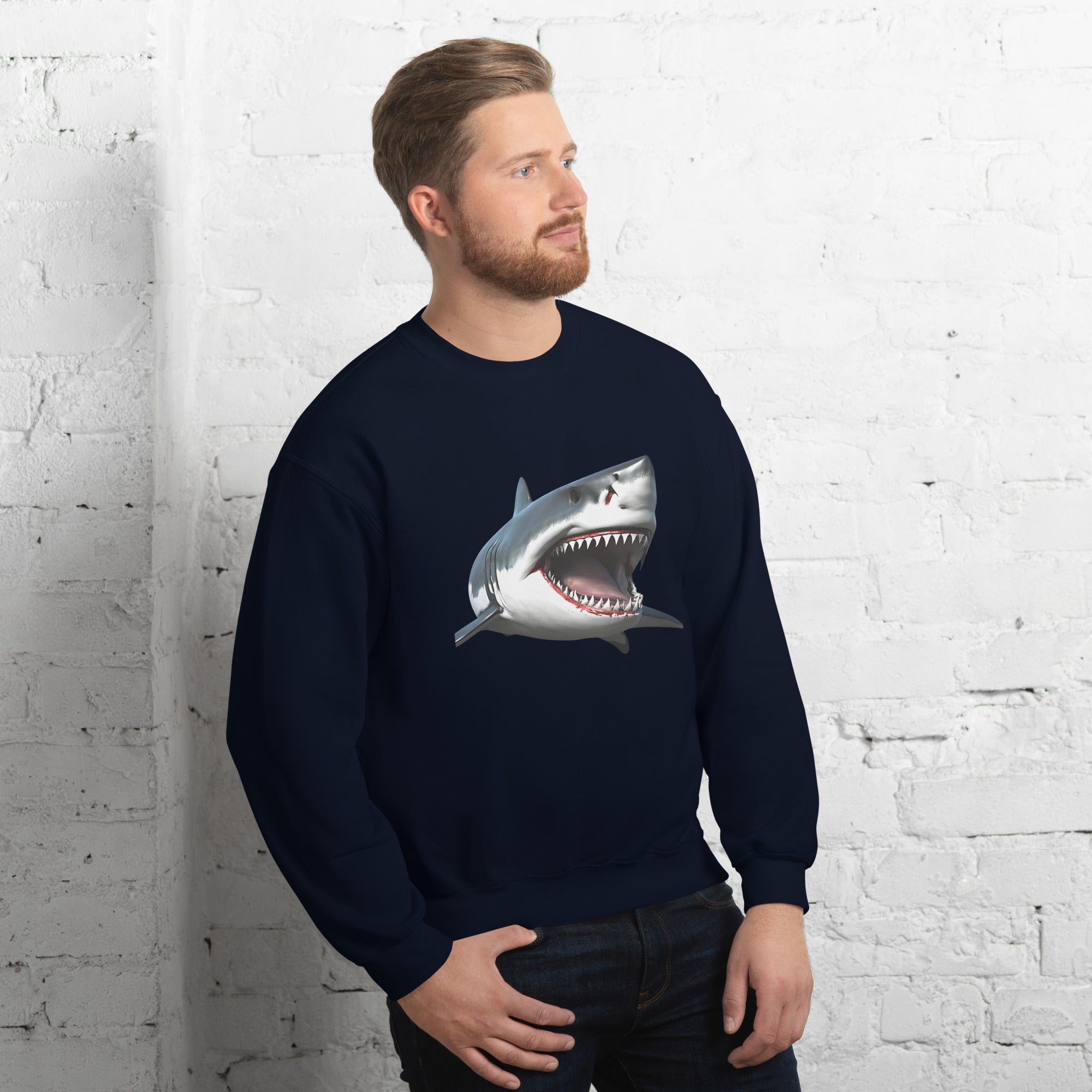 Great White Bite Men's Sweatshirt