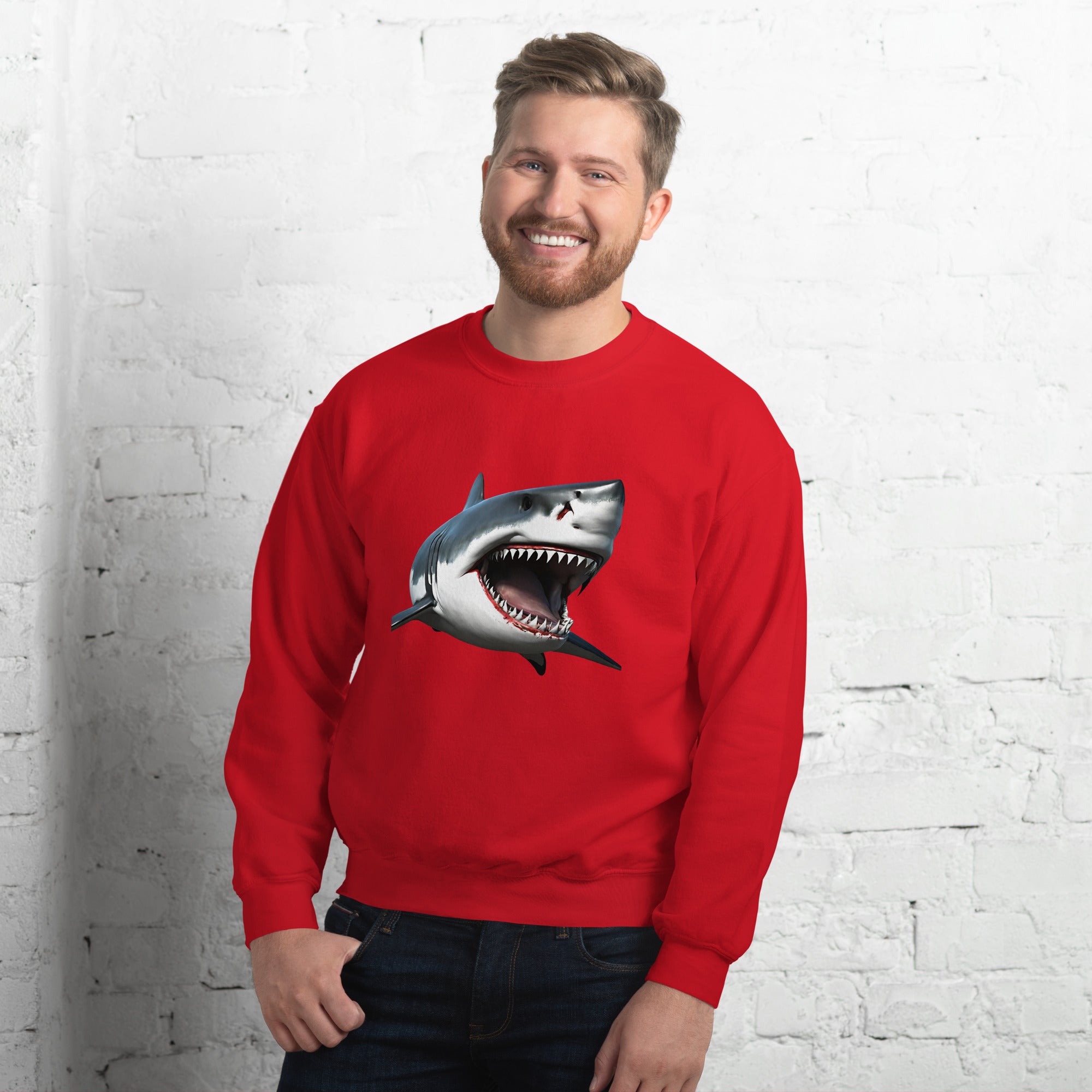 Great White Bite Men's Sweatshirt