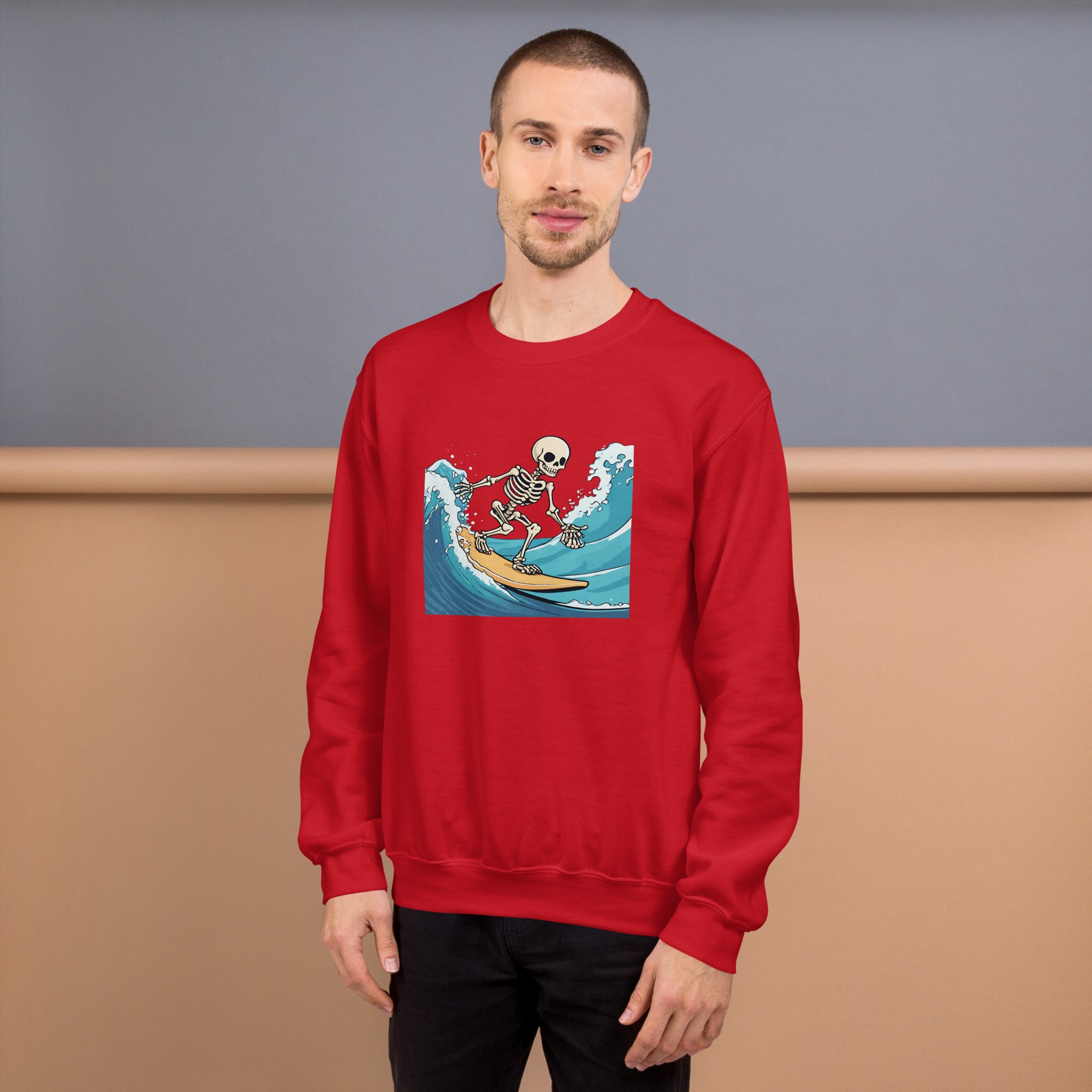 Surfing Skeleton Men's Sweatshirt