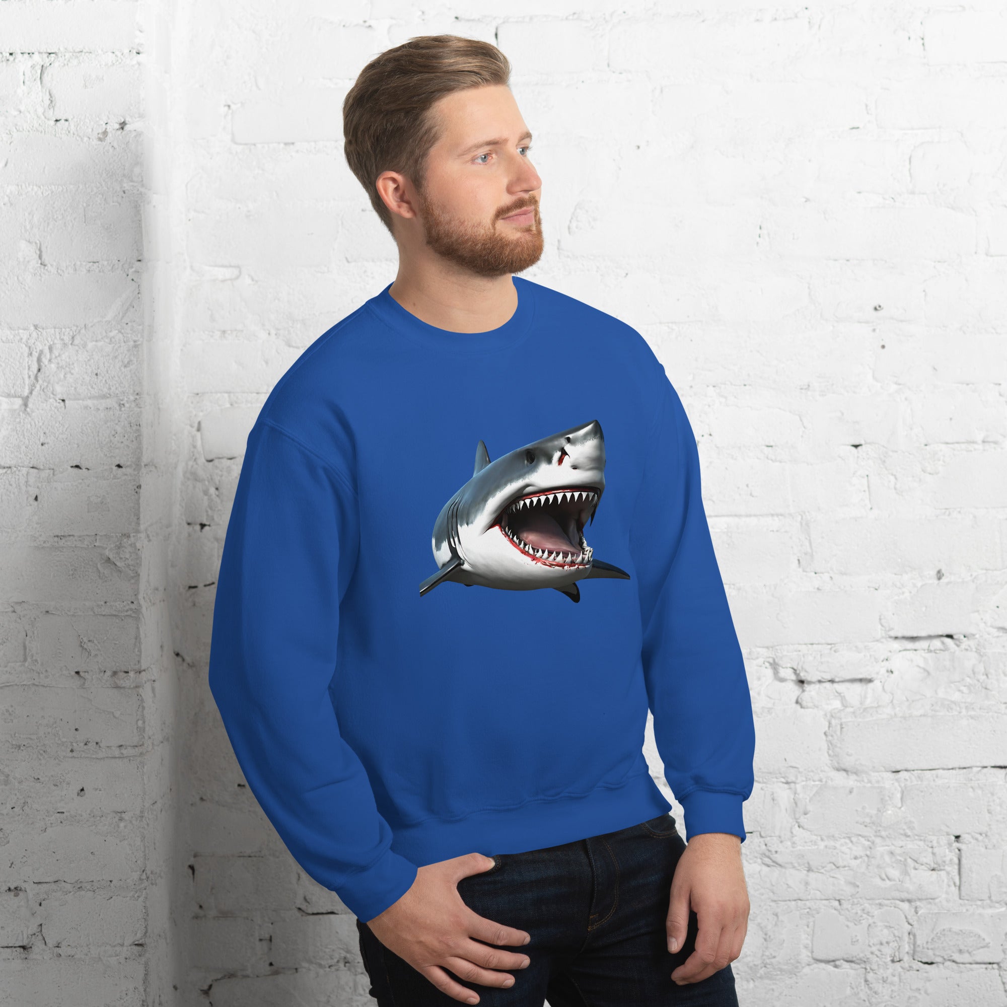 Great White Bite Men's Sweatshirt