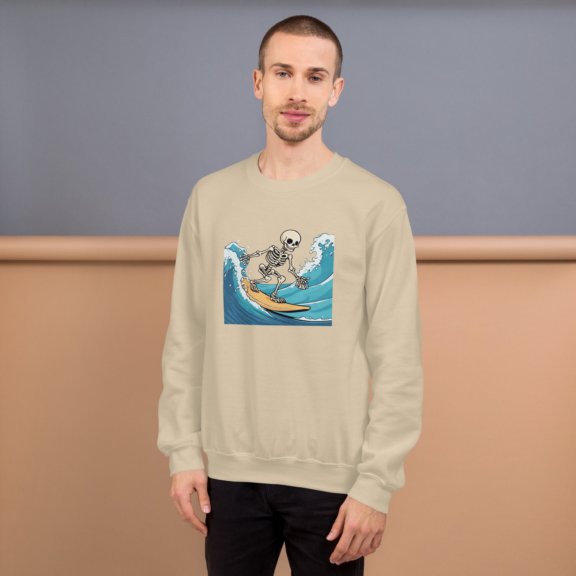 Surfing Skeleton Men's Sweatshirt