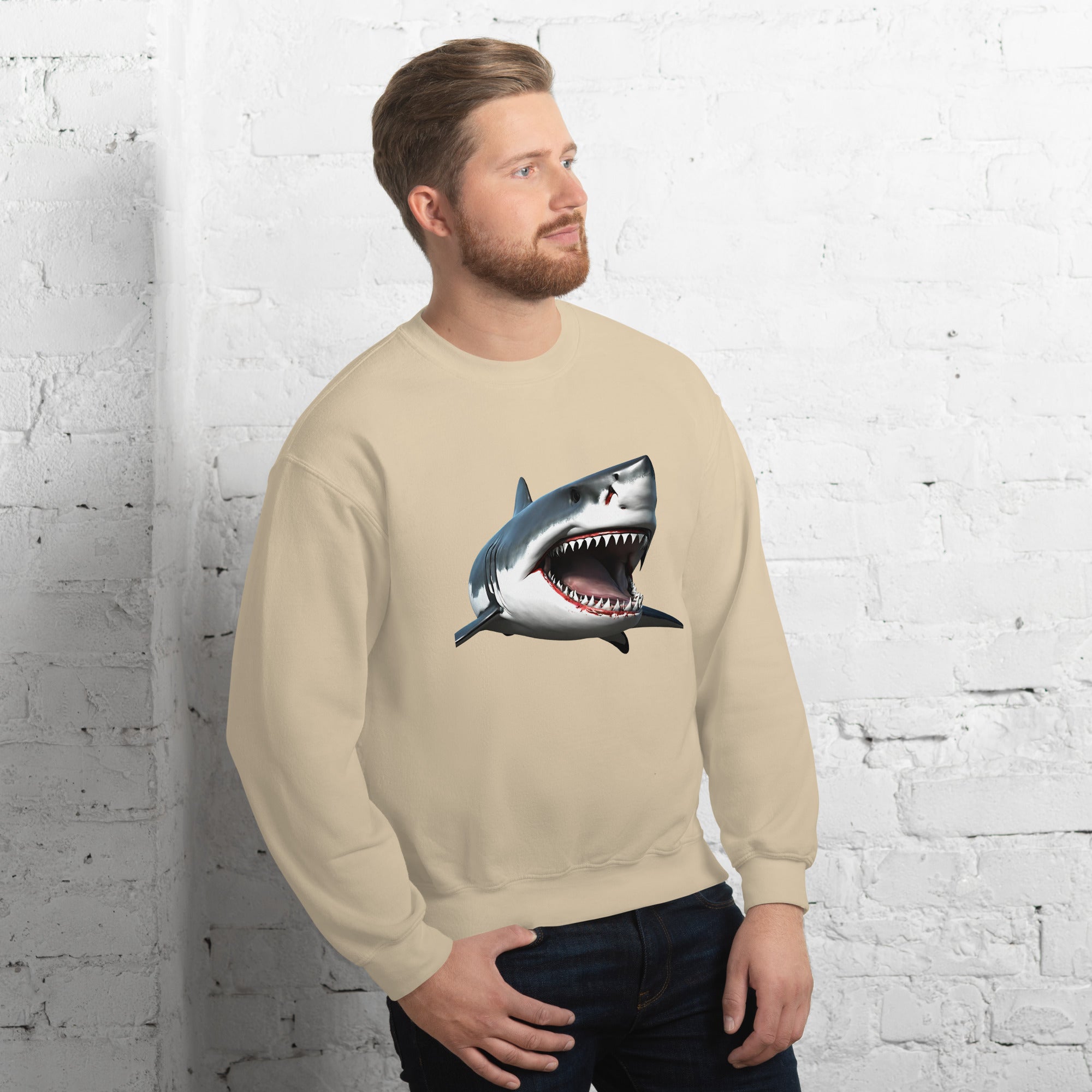 Great White Bite Men's Sweatshirt