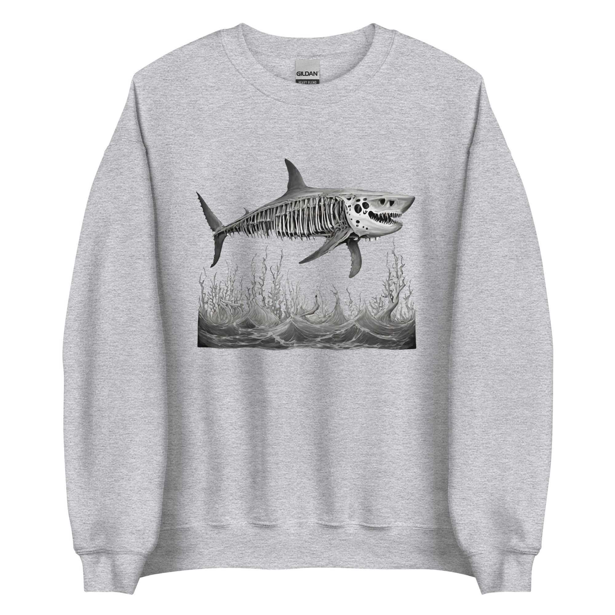 Skeleton Shark Men's Sweatshirt