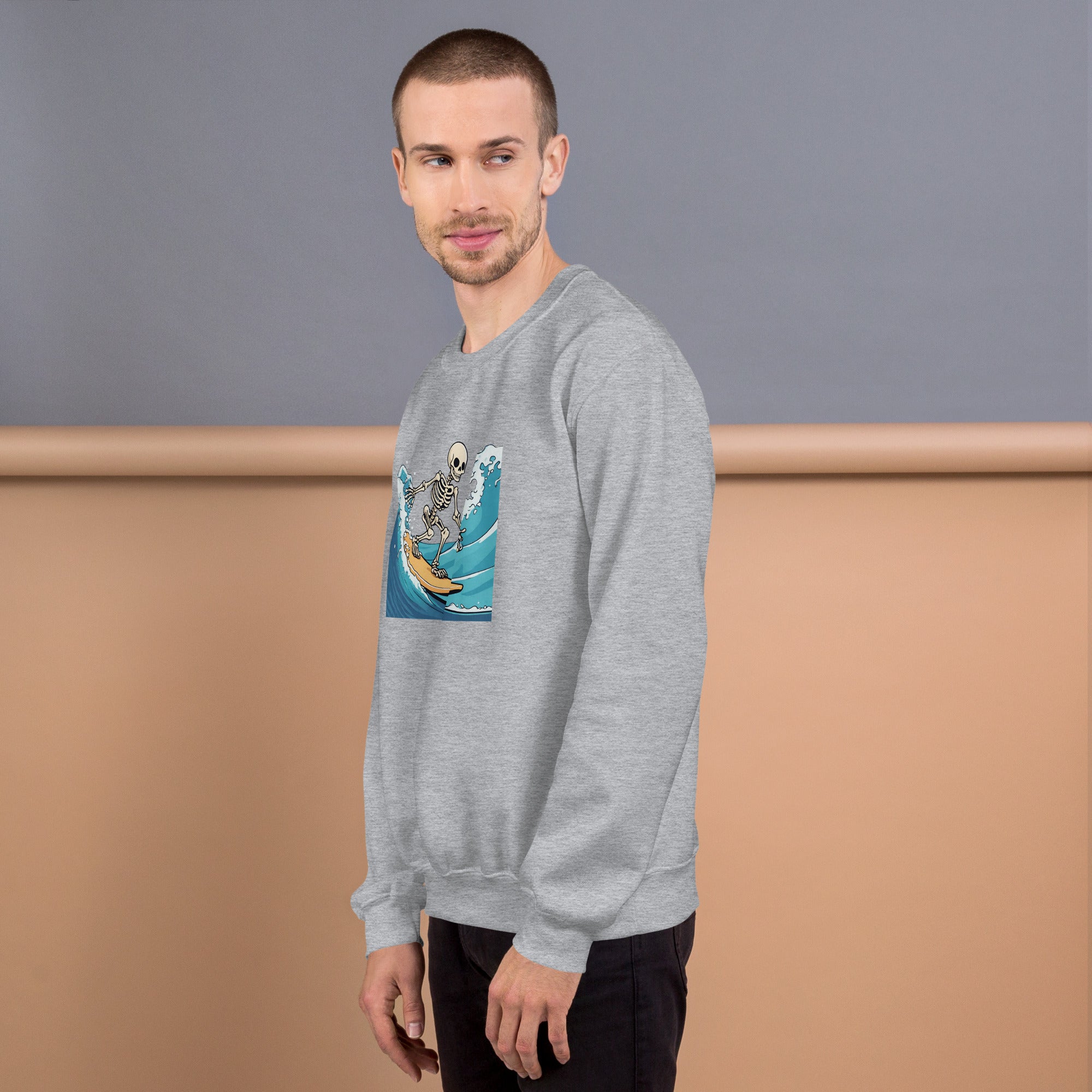 Surfing Skeleton Men's Sweatshirt