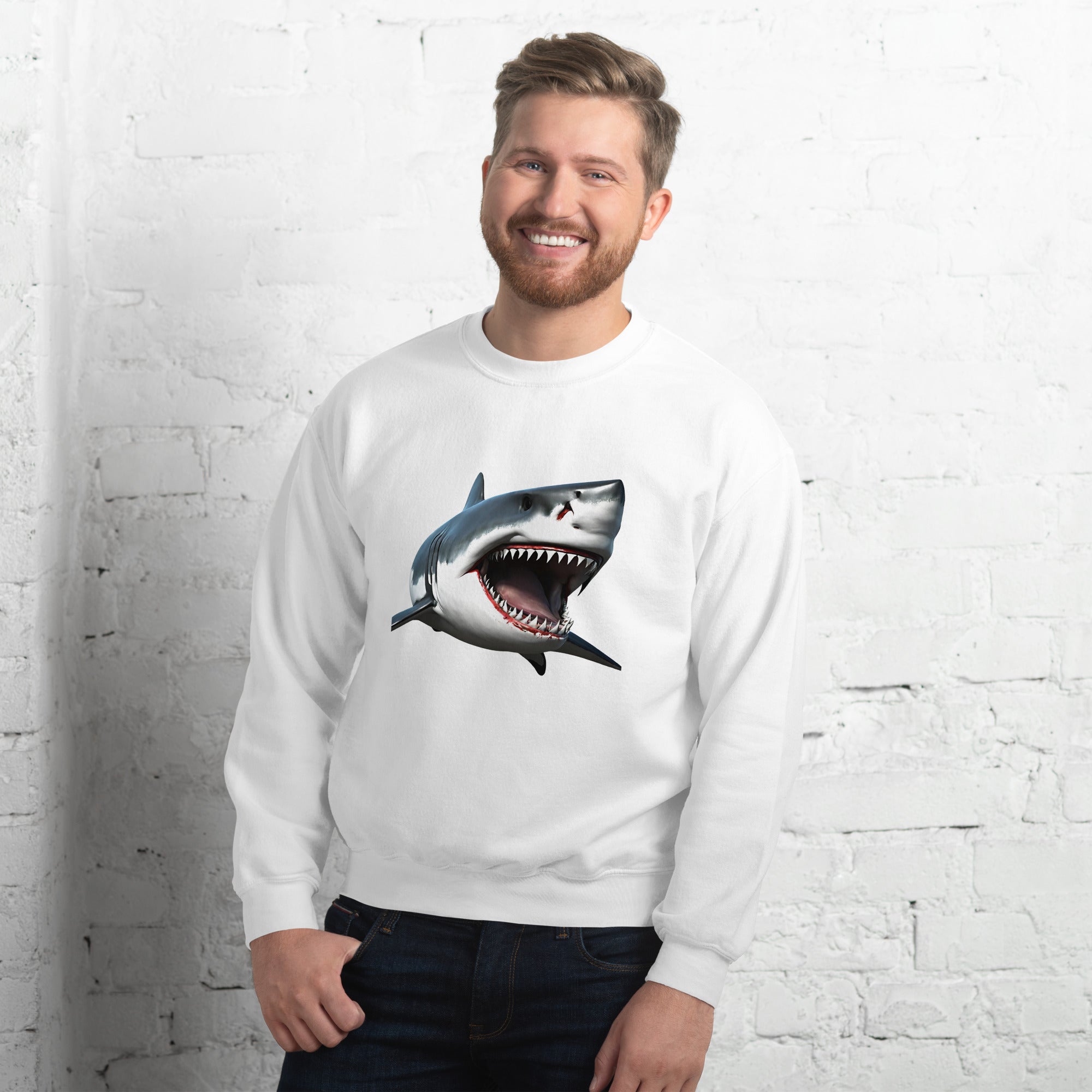 Great White Bite Men's Sweatshirt