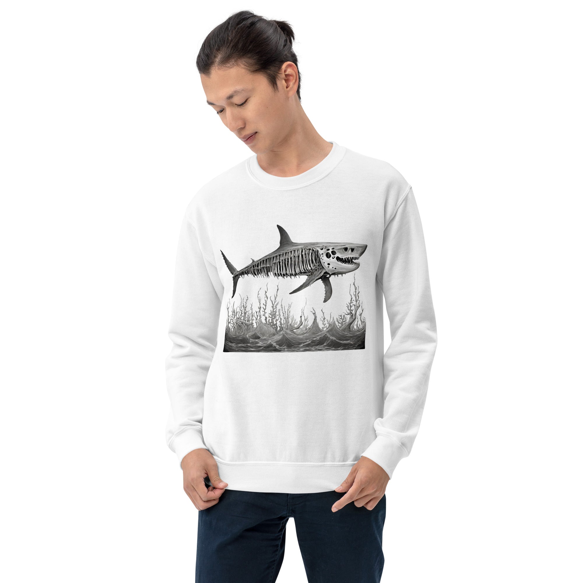 Skeleton Shark Men's Sweatshirt