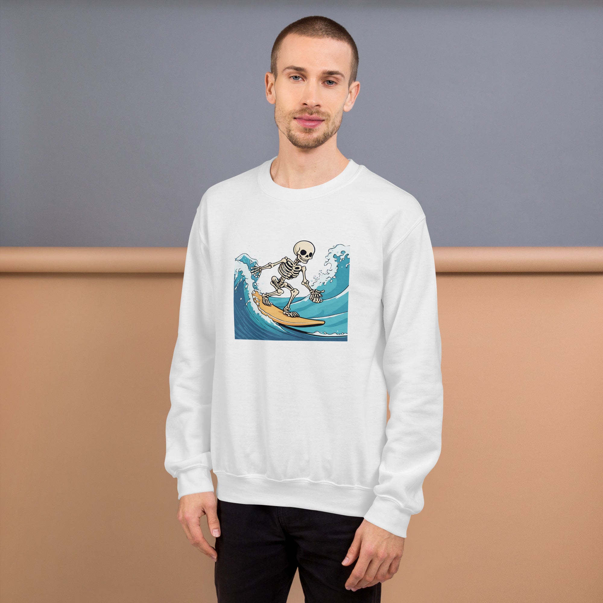 Surfing Skeleton Men's Sweatshirt