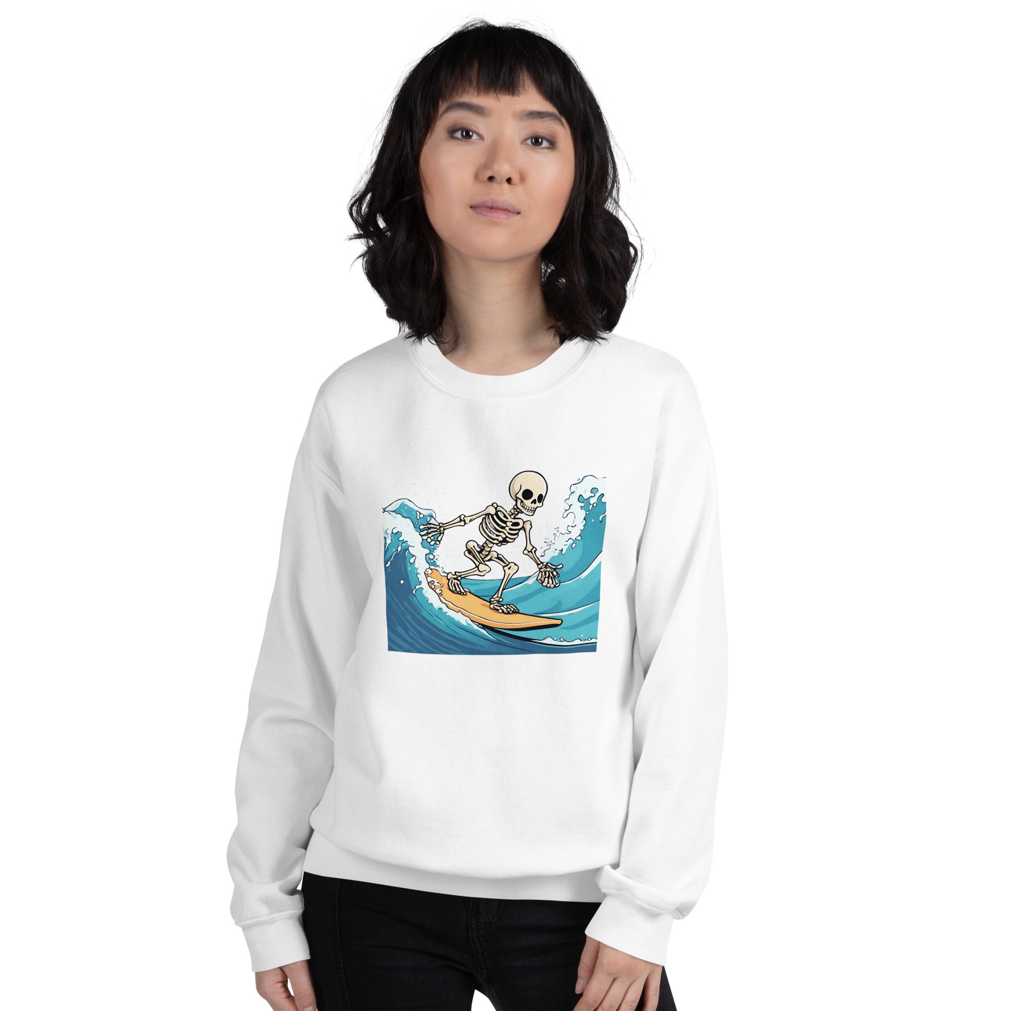 Surfing Skeleton Women's Sweatshirt